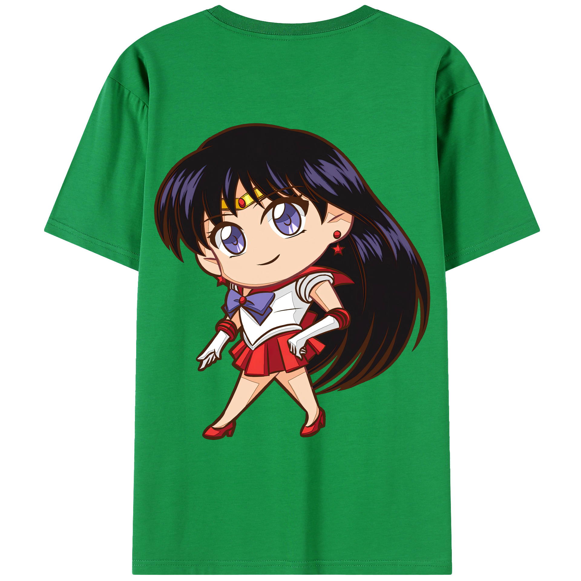 （画像用） 美少女戦士セーラームーン 火野レイ ひの レイ Sailor Moon Hino Rei （セーラーマーズ,Sailor Mars） レディース半袖Tシャツ(バックプリント)
