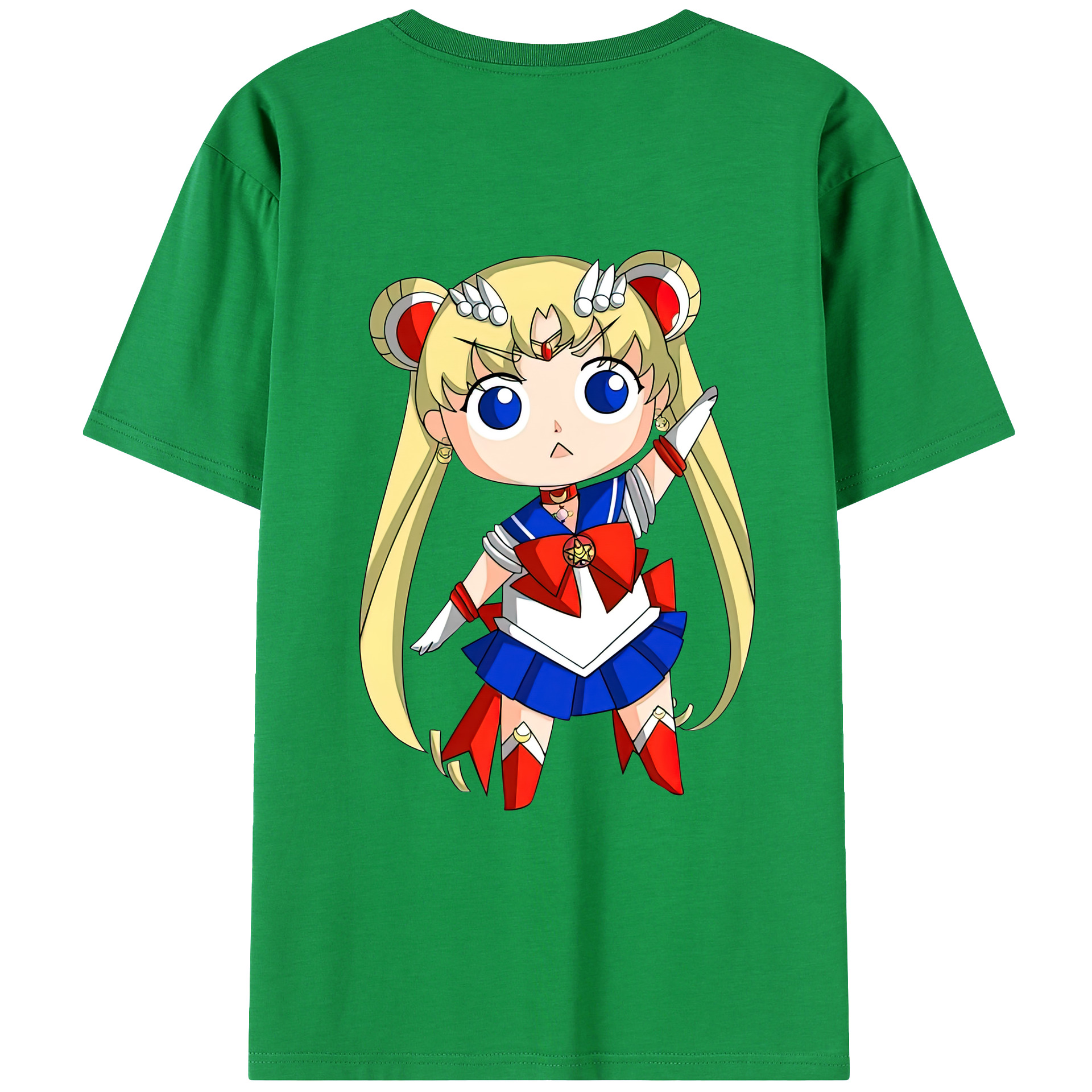（画像用） 美少女戦士セーラームーン 月野 うさぎ つきの うさぎ Sailor Moon Tsukino Usagi レディース半袖Tシャツ(バックプリント)