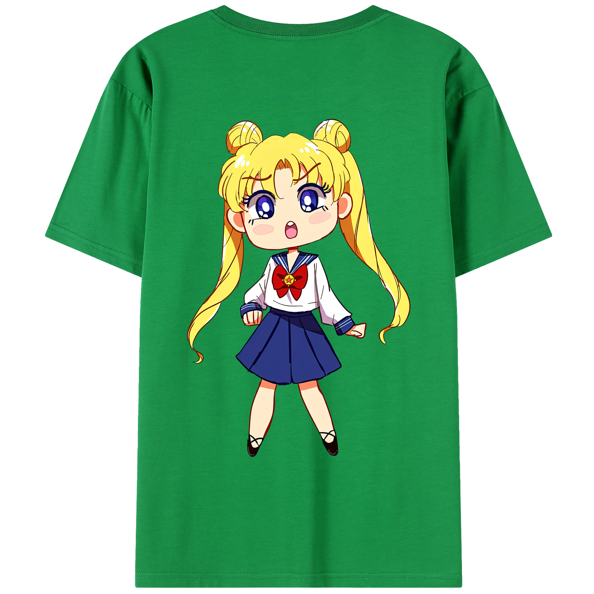（画像用） 美少女戦士セーラームーン 愛野 美奈子 あいの みなこ Sailor Moon Aino Minako レディース半袖Tシャツ(バックプリント)