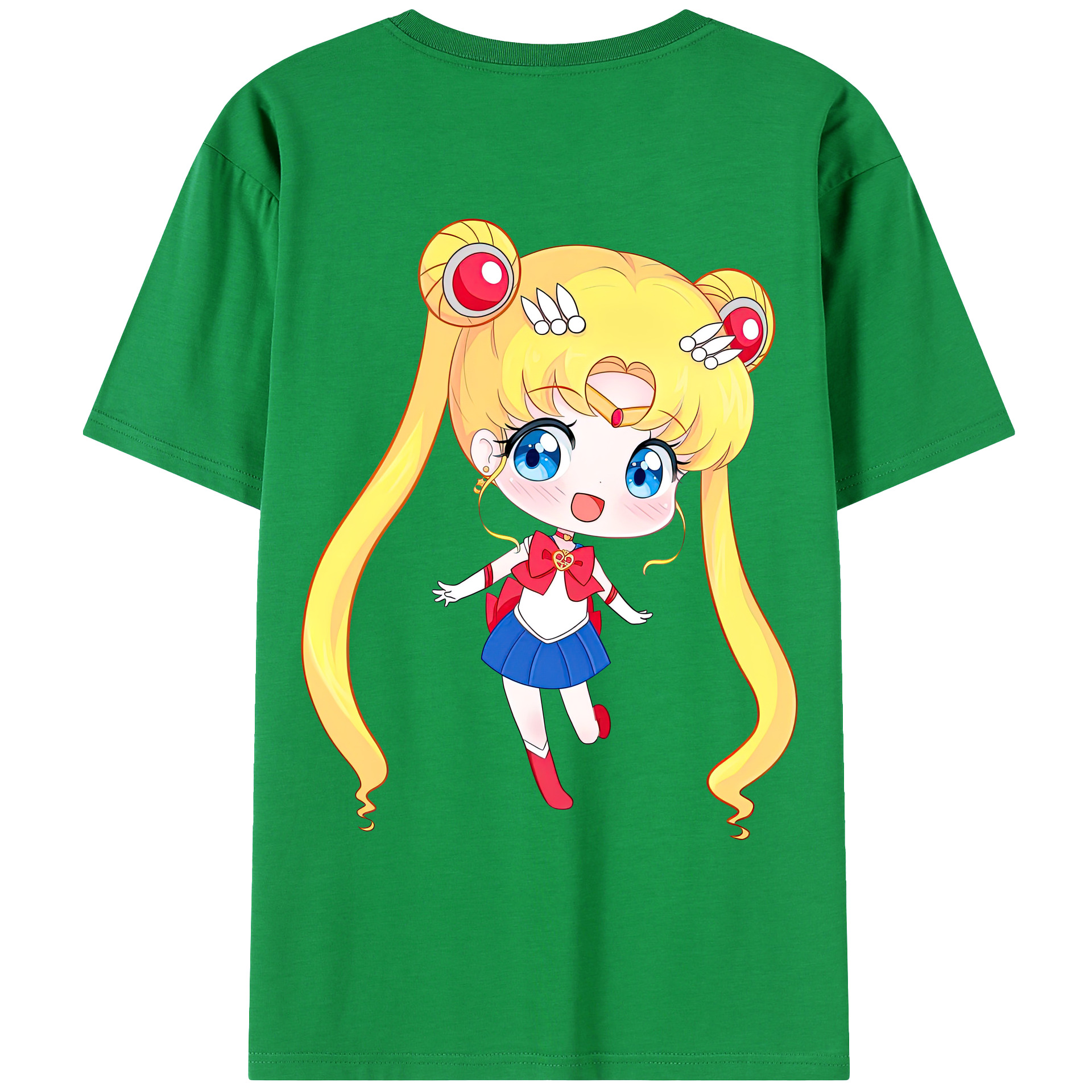 （画像用） 美少女戦士セーラームーン 月野 うさぎ つきの うさぎ Sailor Moon Tsukino Usagi レディース半袖Tシャツ(バックプリント)