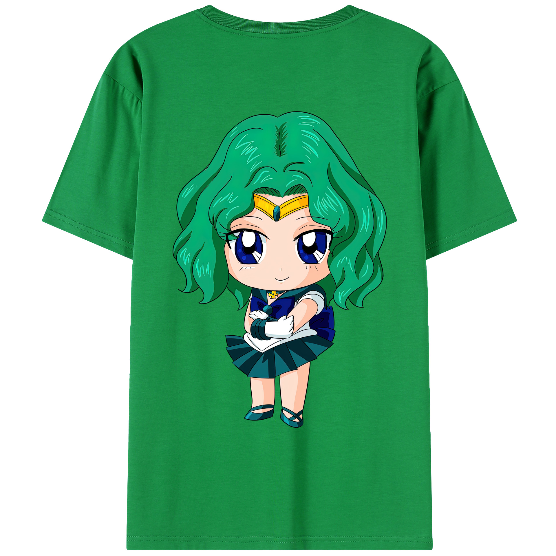 （画像用） 美少女戦士セーラームーン 海王 みちる（かいおう みちる） Sailor Moon Kaiou Michiru レディース半袖Tシャツ(バックプリント)