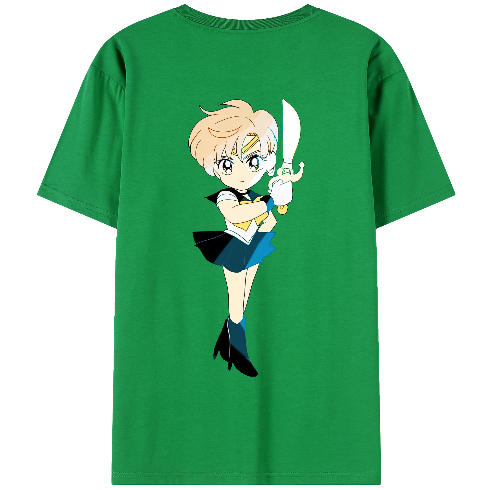 （画像用） 美少女戦士セーラームーン 天王はるか Sailor Moon Tenoh Haruka レディース半袖Tシャツ(バックプリント)