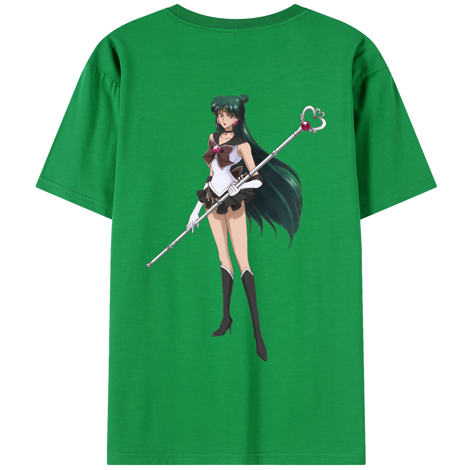（画像用） 美少女戦士セーラームーン 冥王せつな Sailor Moon Meiou Setsuna レディース半袖Tシャツ(バックプリント)