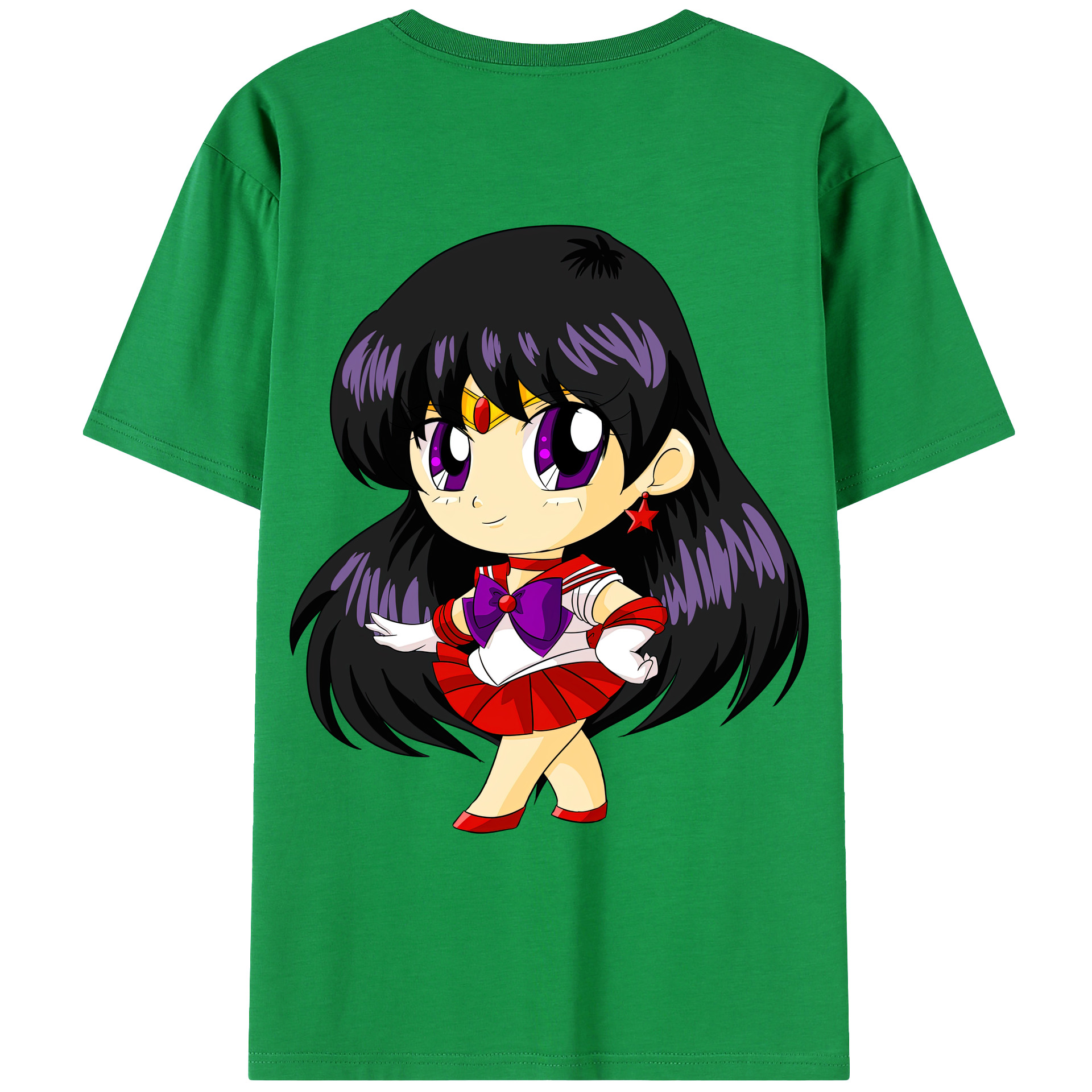 （画像用） 美少女戦士セーラームーン 火野レイ ひの レイ Sailor Moon Hino Rei （セーラーマーズ,Sailor Mars） レディース半袖Tシャツ(バックプリント)