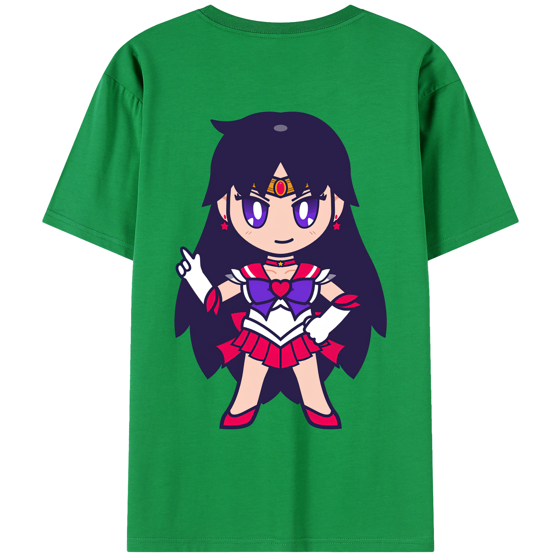 （画像用） 美少女戦士セーラームーン 火野レイ ひの レイ Sailor Moon Hino Rei （セーラーマーズ,Sailor Mars） レディース半袖Tシャツ(バックプリント)