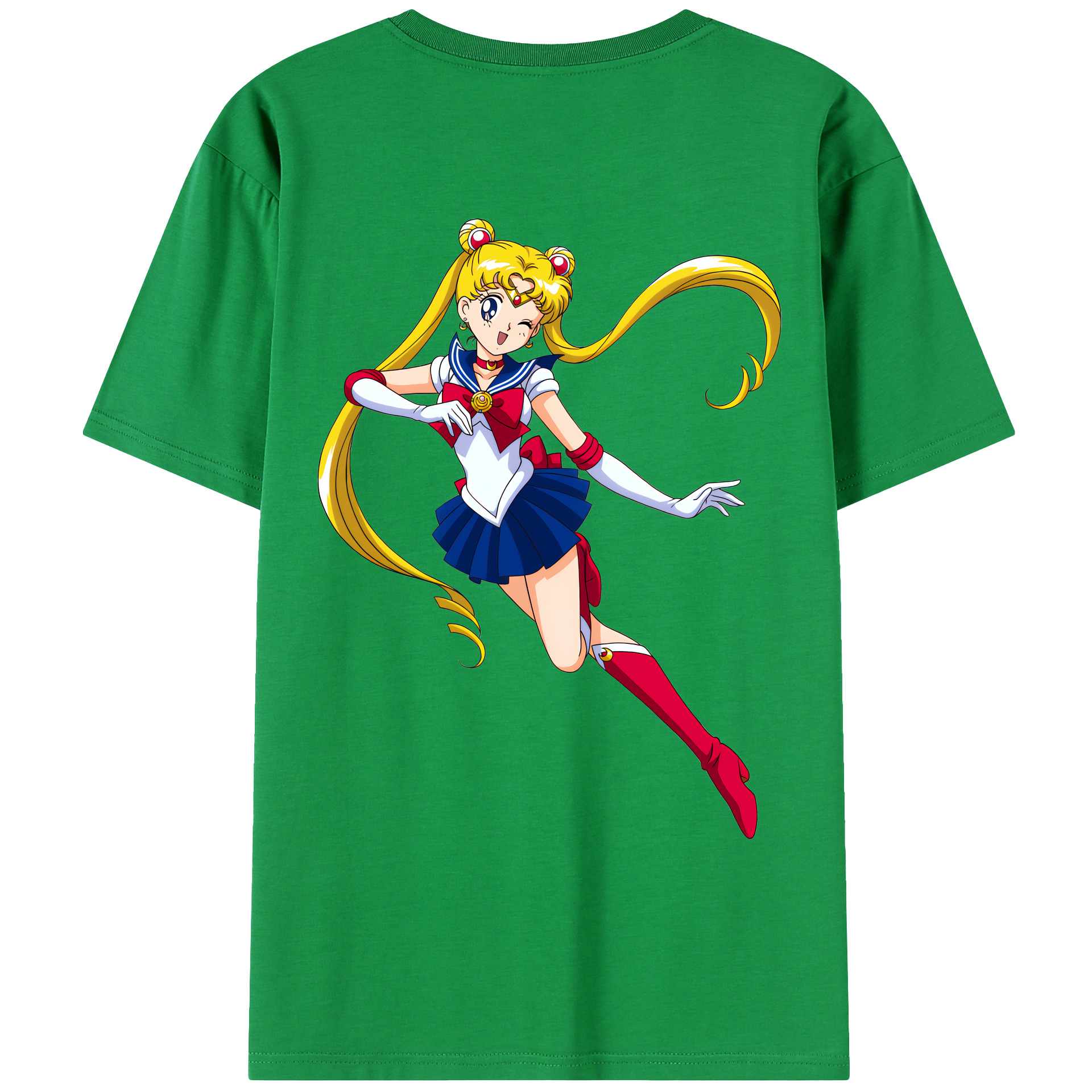 （画像用） 美少女戦士セーラームーン 月野 うさぎ つきの うさぎ Sailor Moon Tsukino Usagi レディース半袖Tシャツ(バックプリント)