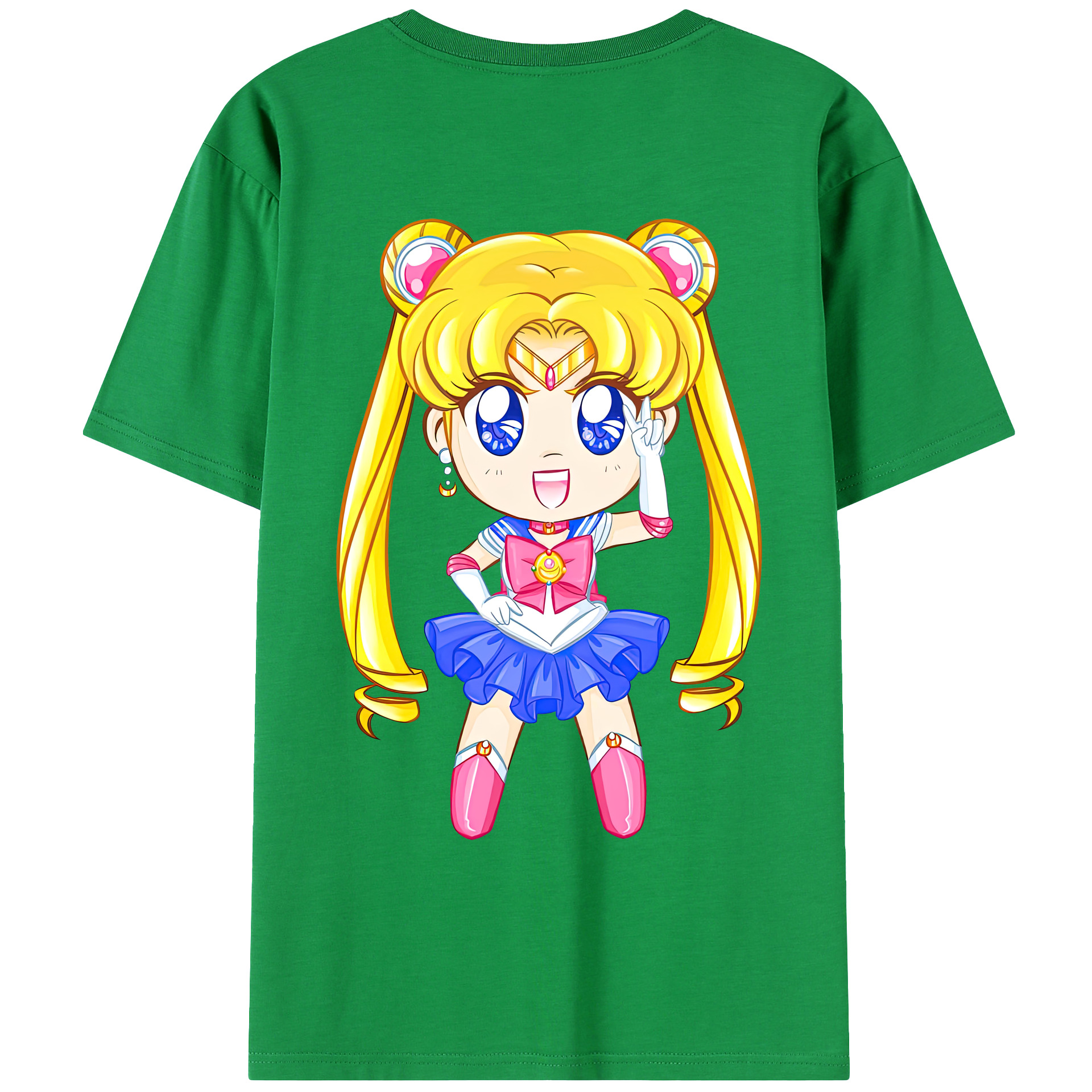 （画像用） 美少女戦士セーラームーン 月野 うさぎ つきの うさぎ Sailor Moon Tsukino Usagi レディース半袖Tシャツ(バックプリント)