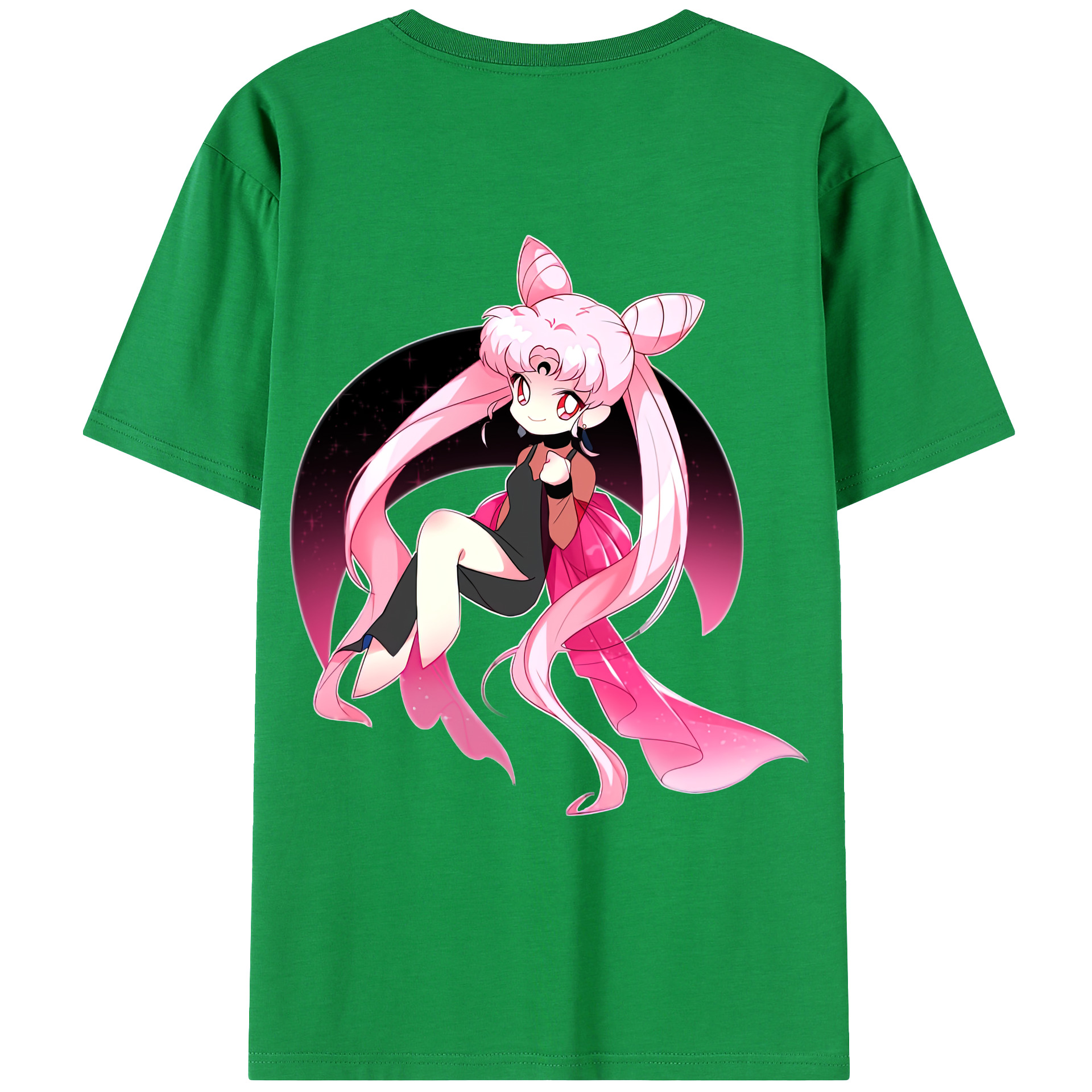 （画像用） 美少女戦士セーラームーン ちびうさ Sailor Moon Chibiusa Tsukino Usagi Small Lady Serenity レディース半袖Tシャツ(バックプリント)