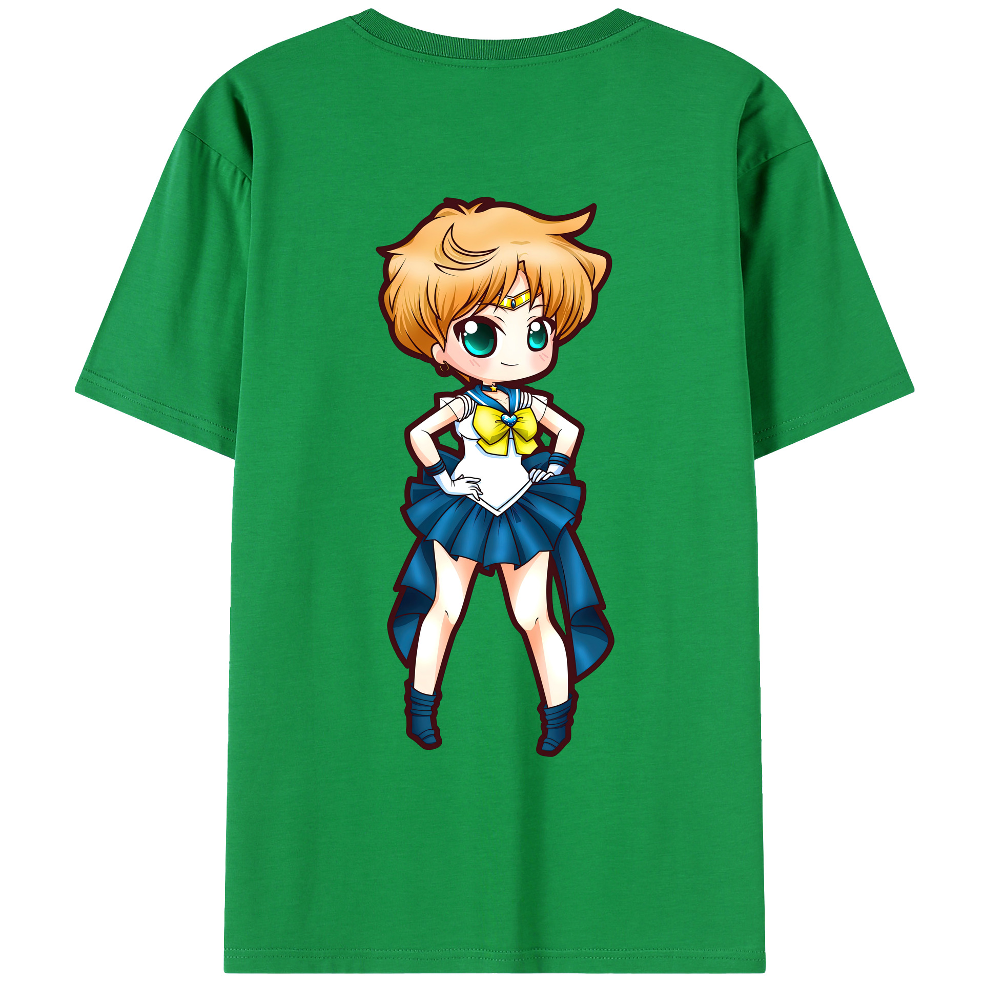 （画像用） 美少女戦士セーラームーン 天王はるか Sailor Moon Tenoh Haruka レディース半袖Tシャツ(バックプリント)