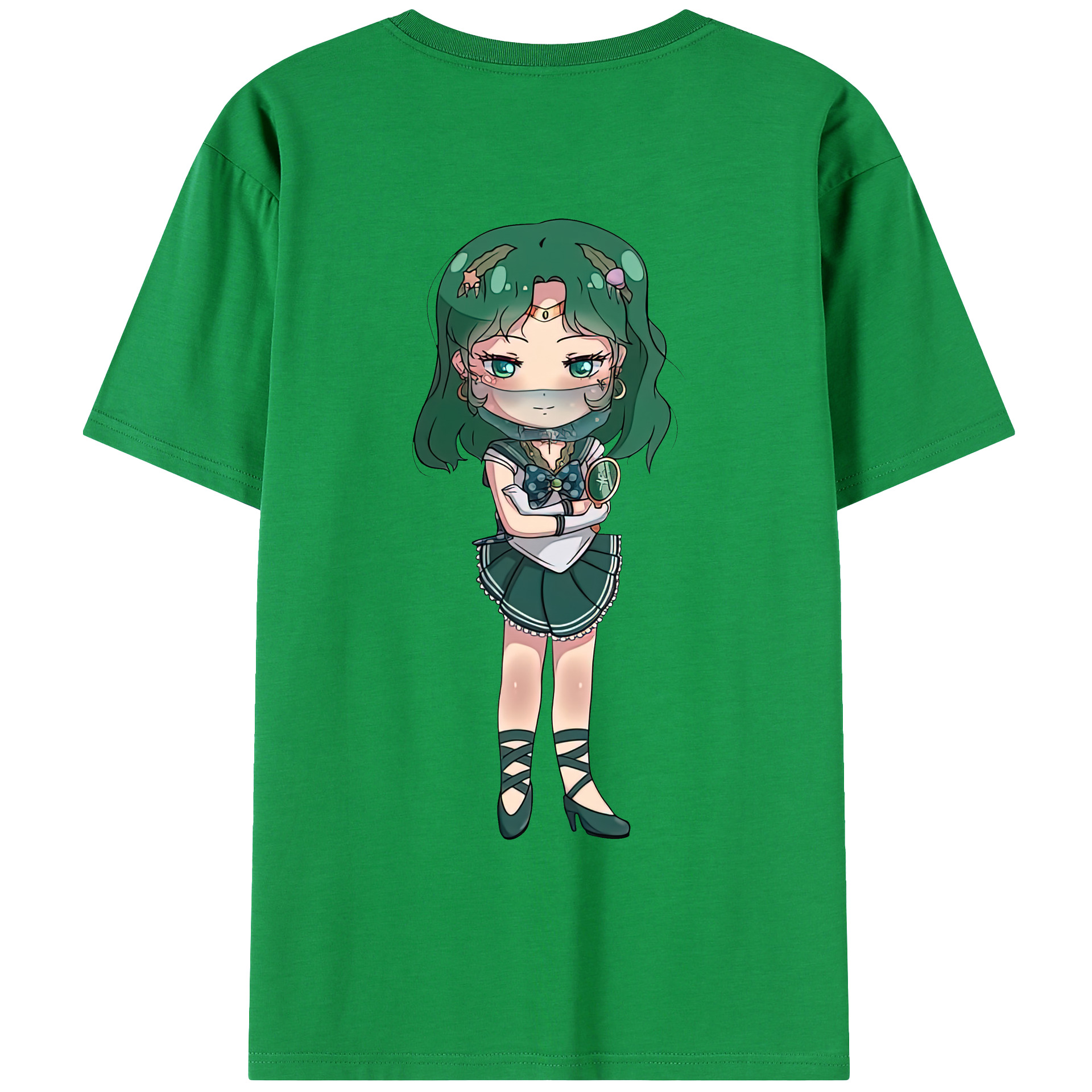 （画像用） 美少女戦士セーラームーン 海王 みちる（かいおう みちる） Sailor Moon Kaiou Michiru レディース半袖Tシャツ(バックプリント)