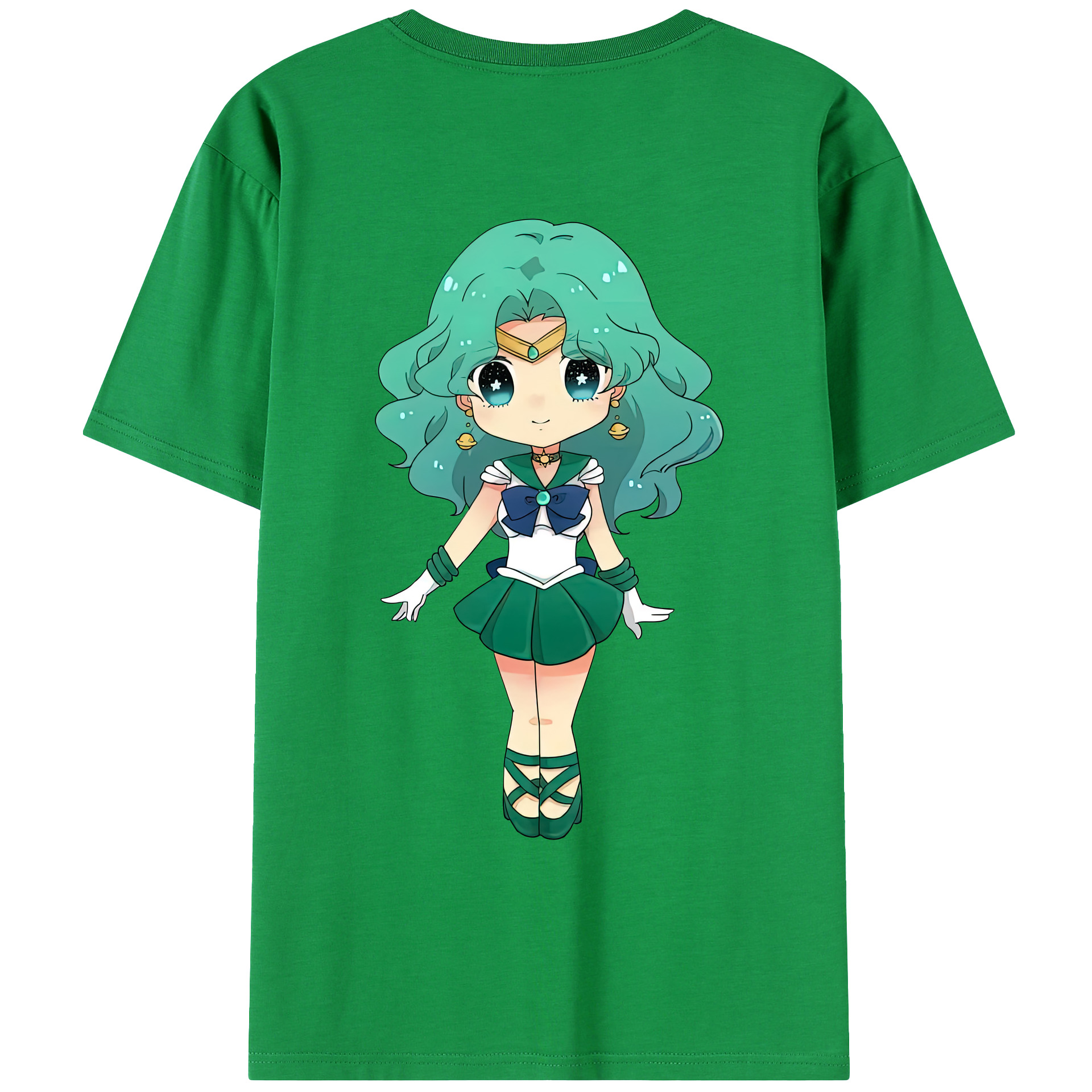 （画像用） 美少女戦士セーラームーン 海王 みちる（かいおう みちる） Sailor Moon Kaiou Michiru レディース半袖Tシャツ(バックプリント)