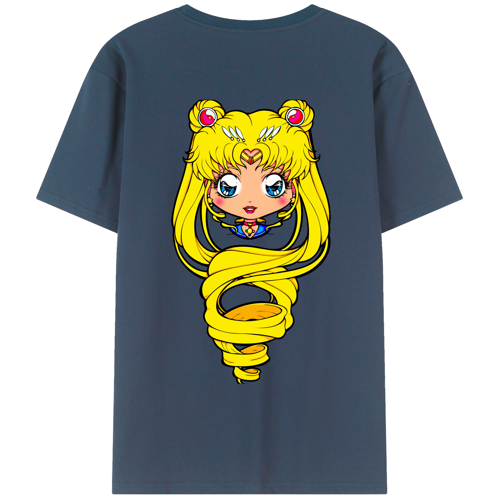 （画像用） 美少女戦士セーラームーン 月野 うさぎ つきの うさぎ Sailor Moon Tsukino Usagi レディース半袖Tシャツ(バックプリント)