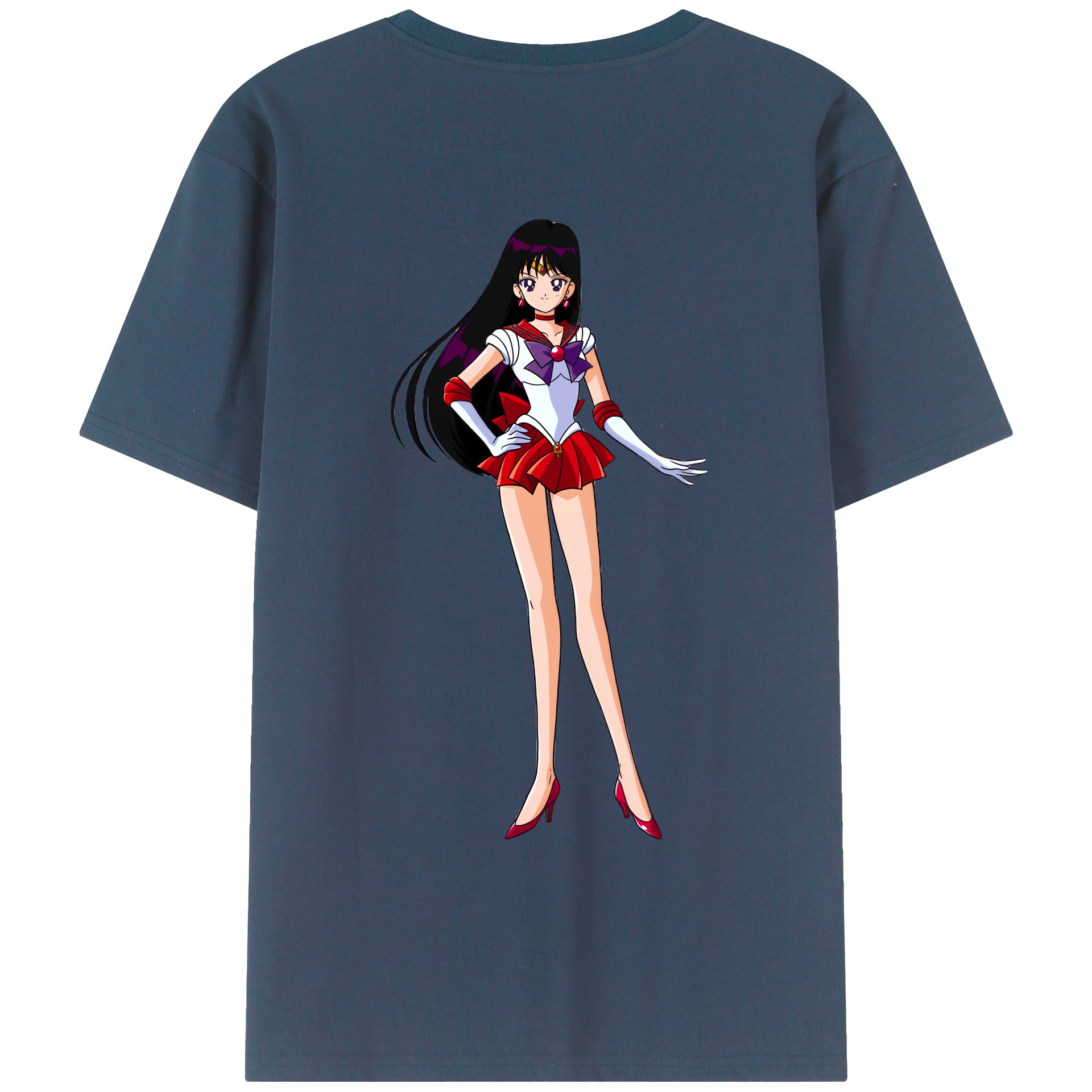 （画像用） 美少女戦士セーラームーン 火野レイ ひの レイ Sailor Moon Hino Rei （セーラーマーズ,Sailor Mars） レディース半袖Tシャツ(バックプリント)