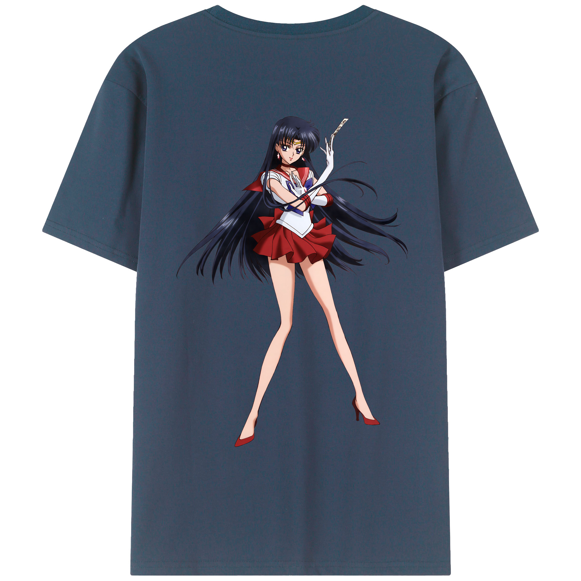 （画像用） 美少女戦士セーラームーン 火野レイ ひの レイ Sailor Moon Hino Rei （セーラーマーズ,Sailor Mars） レディース半袖Tシャツ(バックプリント)
