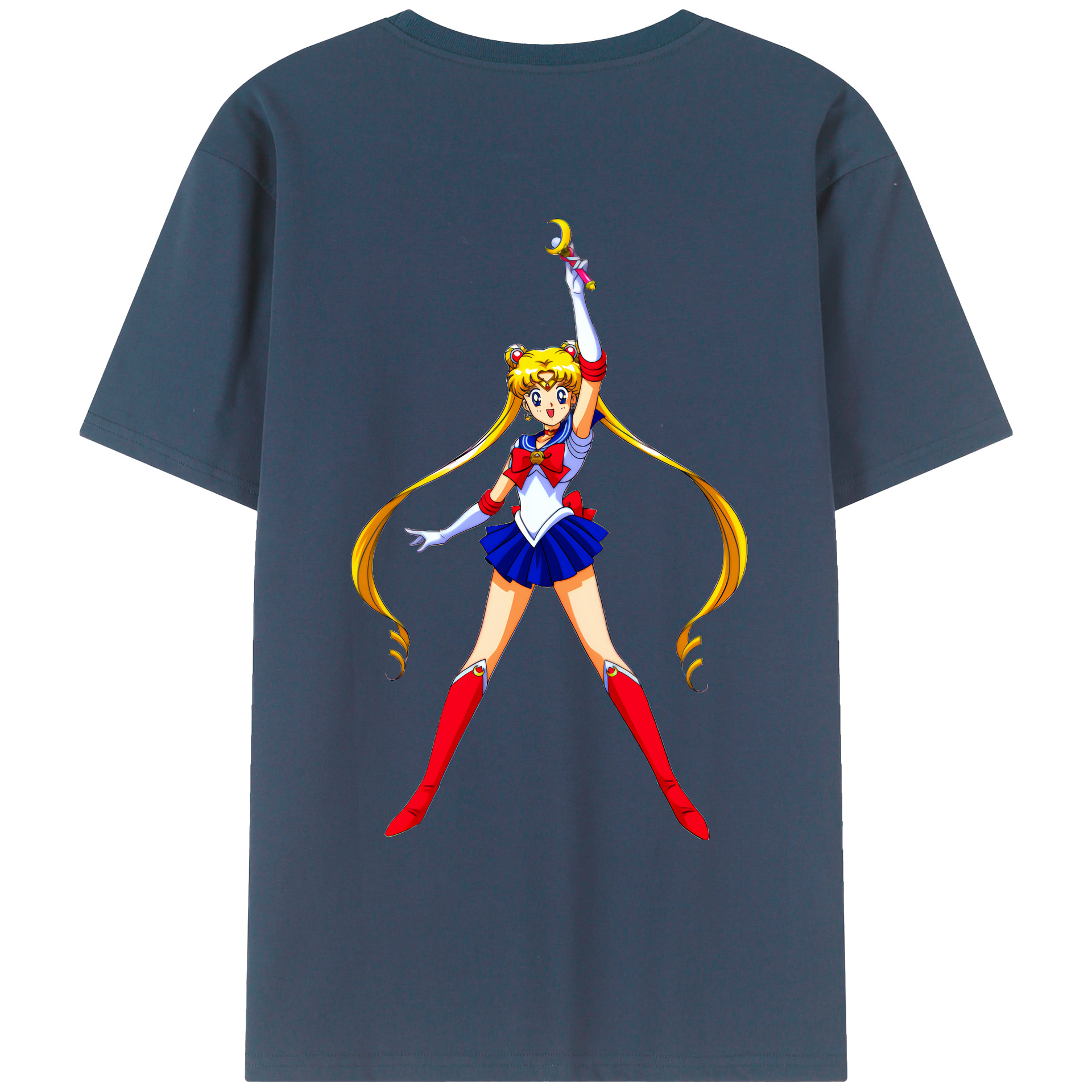 （画像用） 美少女戦士セーラームーン 月野 うさぎ つきの うさぎ Sailor Moon Tsukino Usagi レディース半袖Tシャツ(バックプリント)