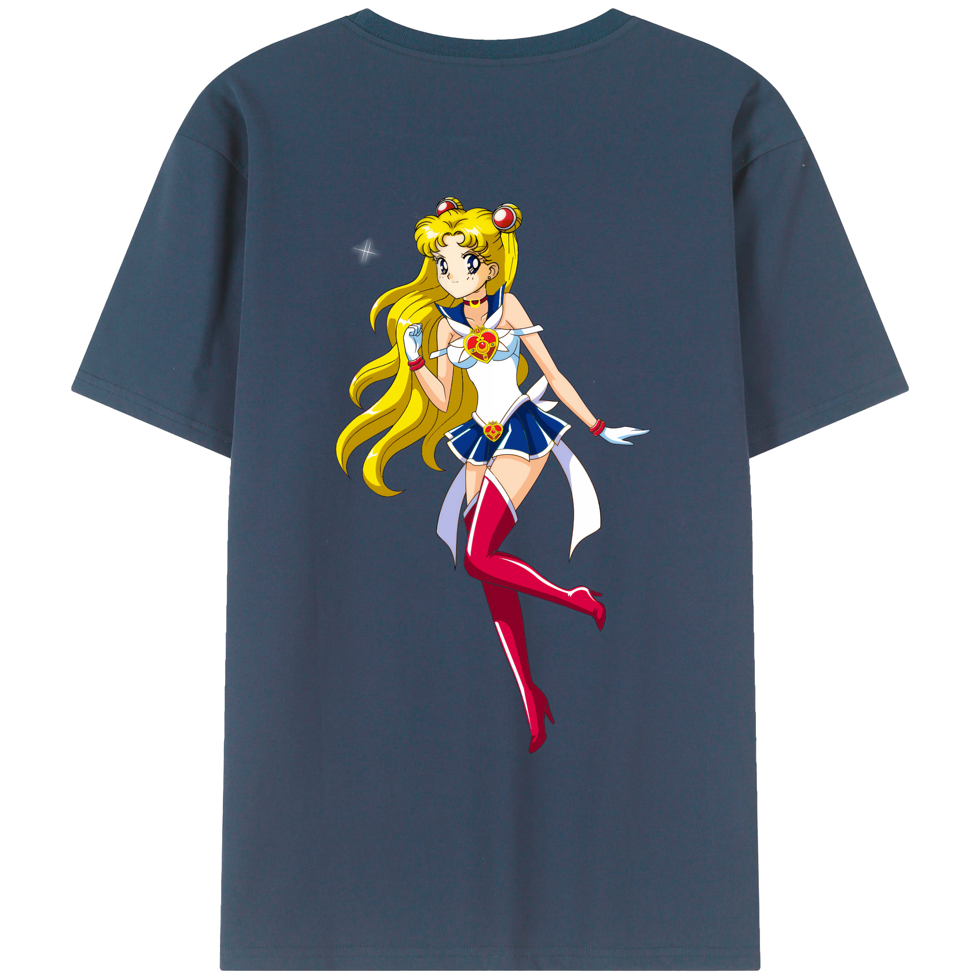 （画像用） 美少女戦士セーラームーン 月野 うさぎ つきの うさぎ Sailor Moon Tsukino Usagi レディース半袖Tシャツ(バックプリント)