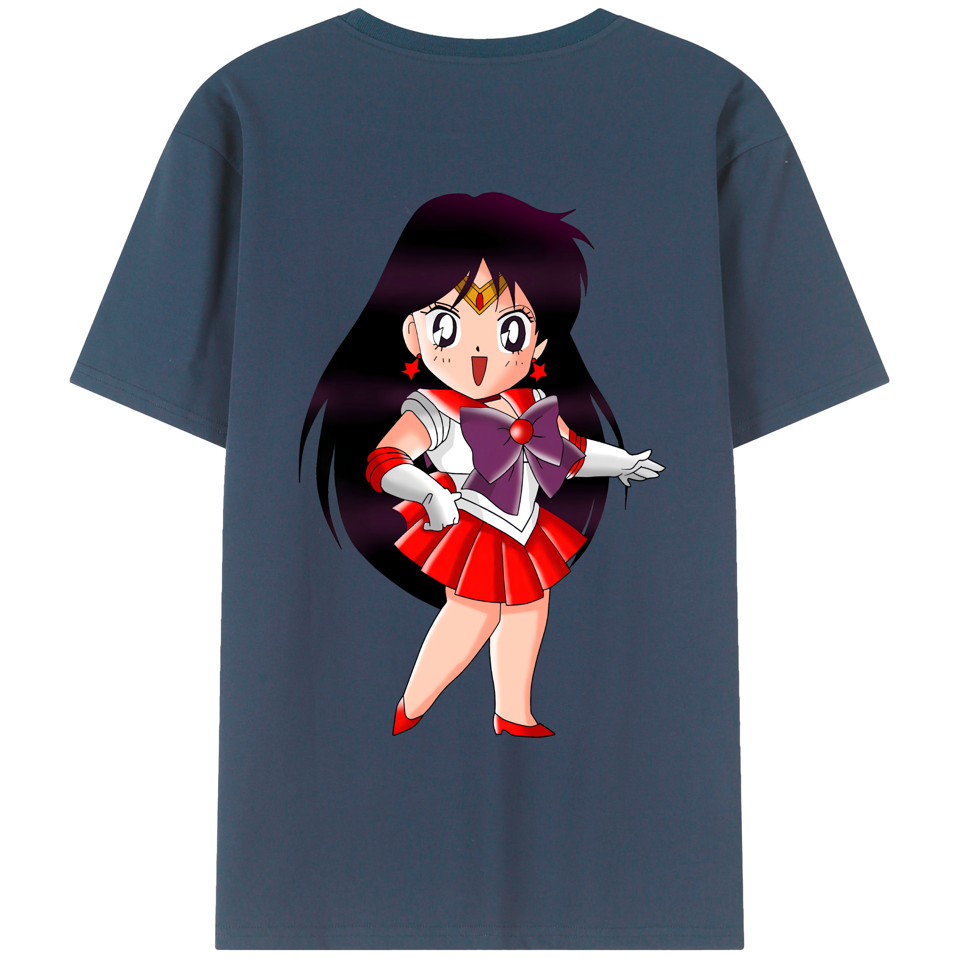 （画像用） 美少女戦士セーラームーン 火野レイ ひの レイ Sailor Moon Hino Rei （セーラーマーズ,Sailor Mars） レディース半袖Tシャツ(バックプリント)