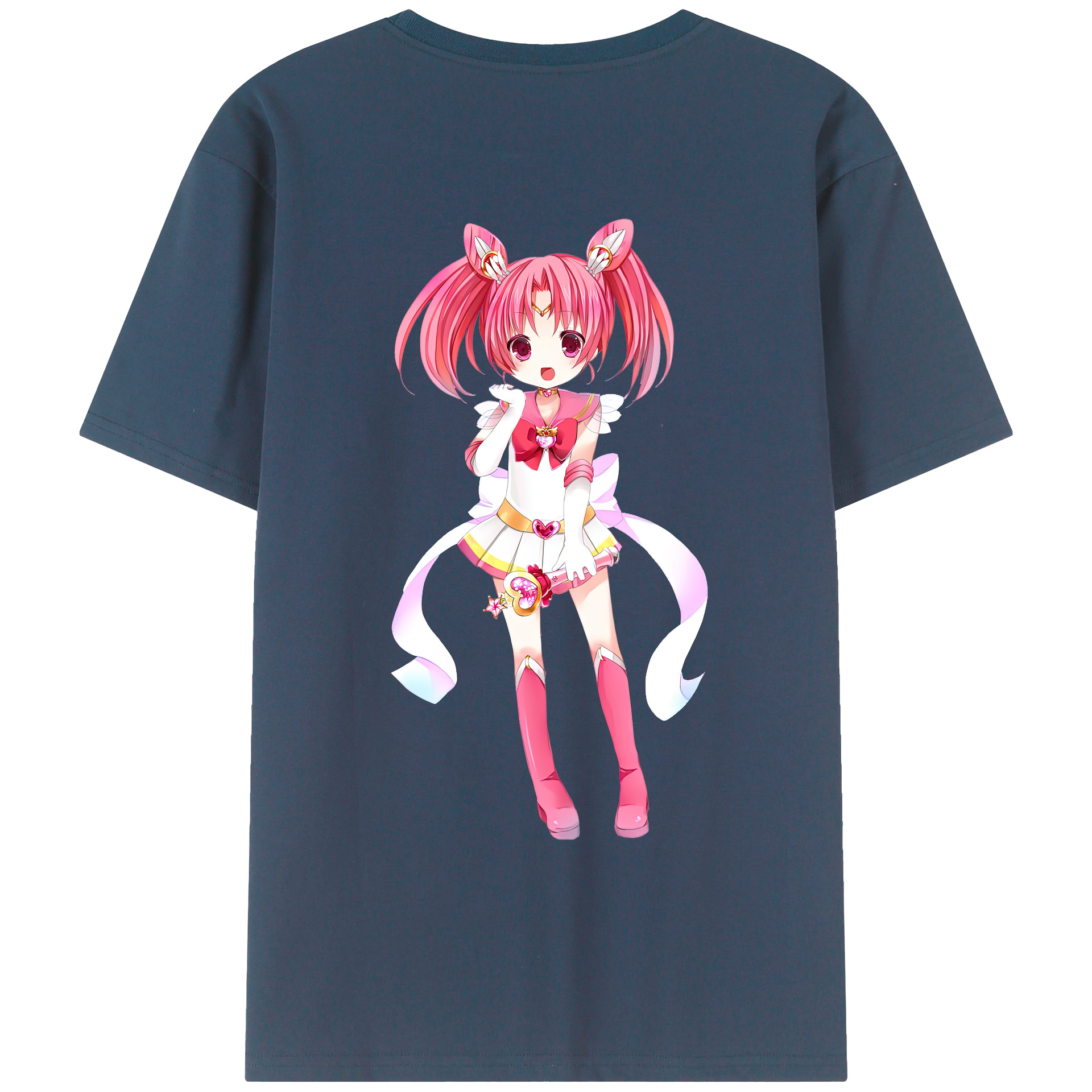 （画像用） 美少女戦士セーラームーン ちびうさ Sailor Moon Chibiusa Tsukino Usagi Small Lady Serenity レディース半袖Tシャツ(バックプリント)