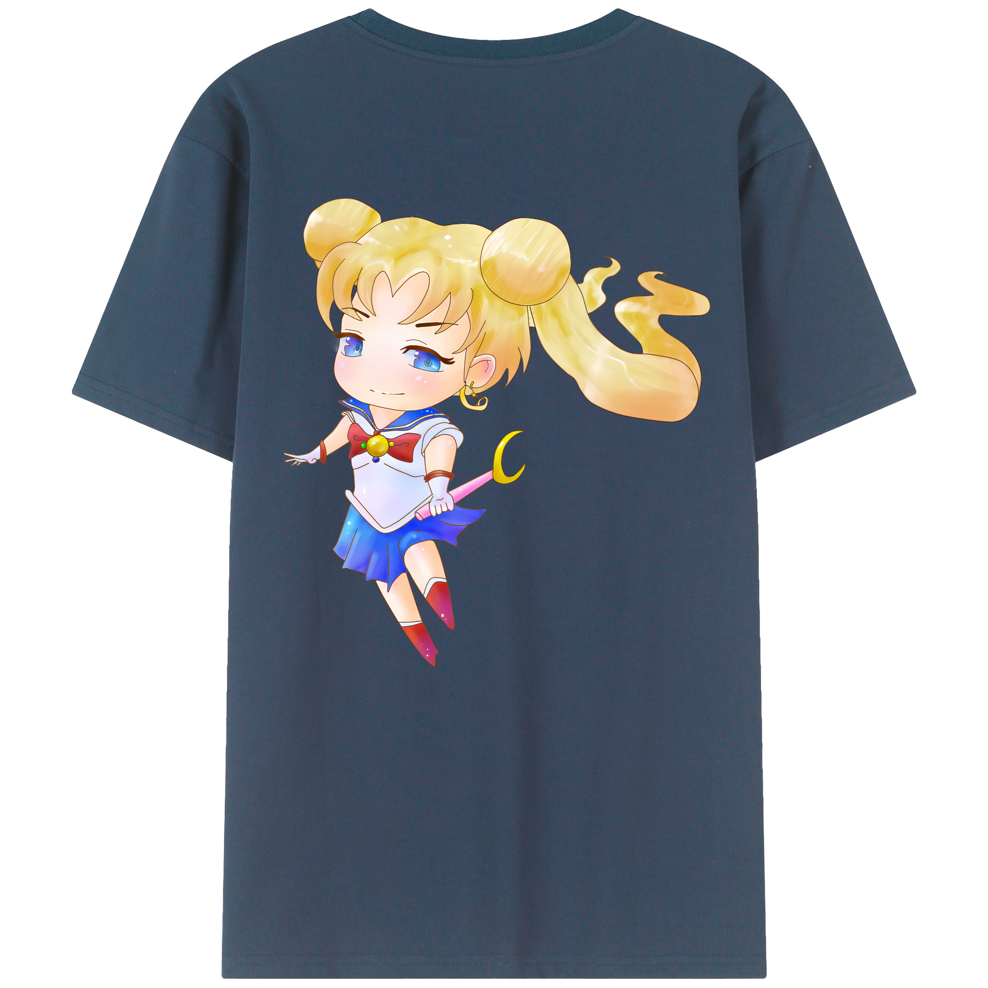 （画像用） 美少女戦士セーラームーン 愛野 美奈子 あいの みなこ Sailor Moon Aino Minako レディース半袖Tシャツ(バックプリント)