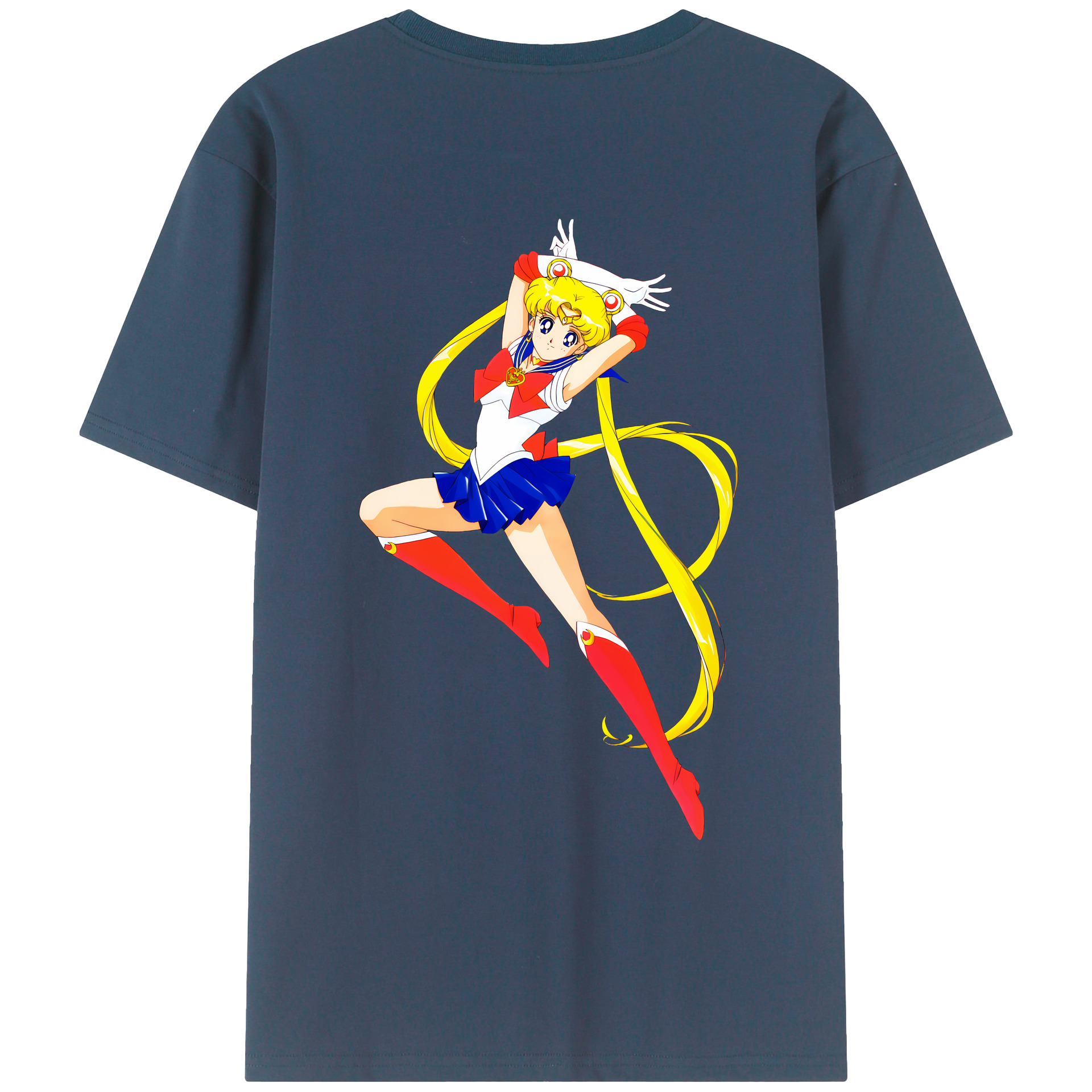 （画像用） 美少女戦士セーラームーン 月野 うさぎ つきの うさぎ Sailor Moon Tsukino Usagi レディース半袖Tシャツ(バックプリント)
