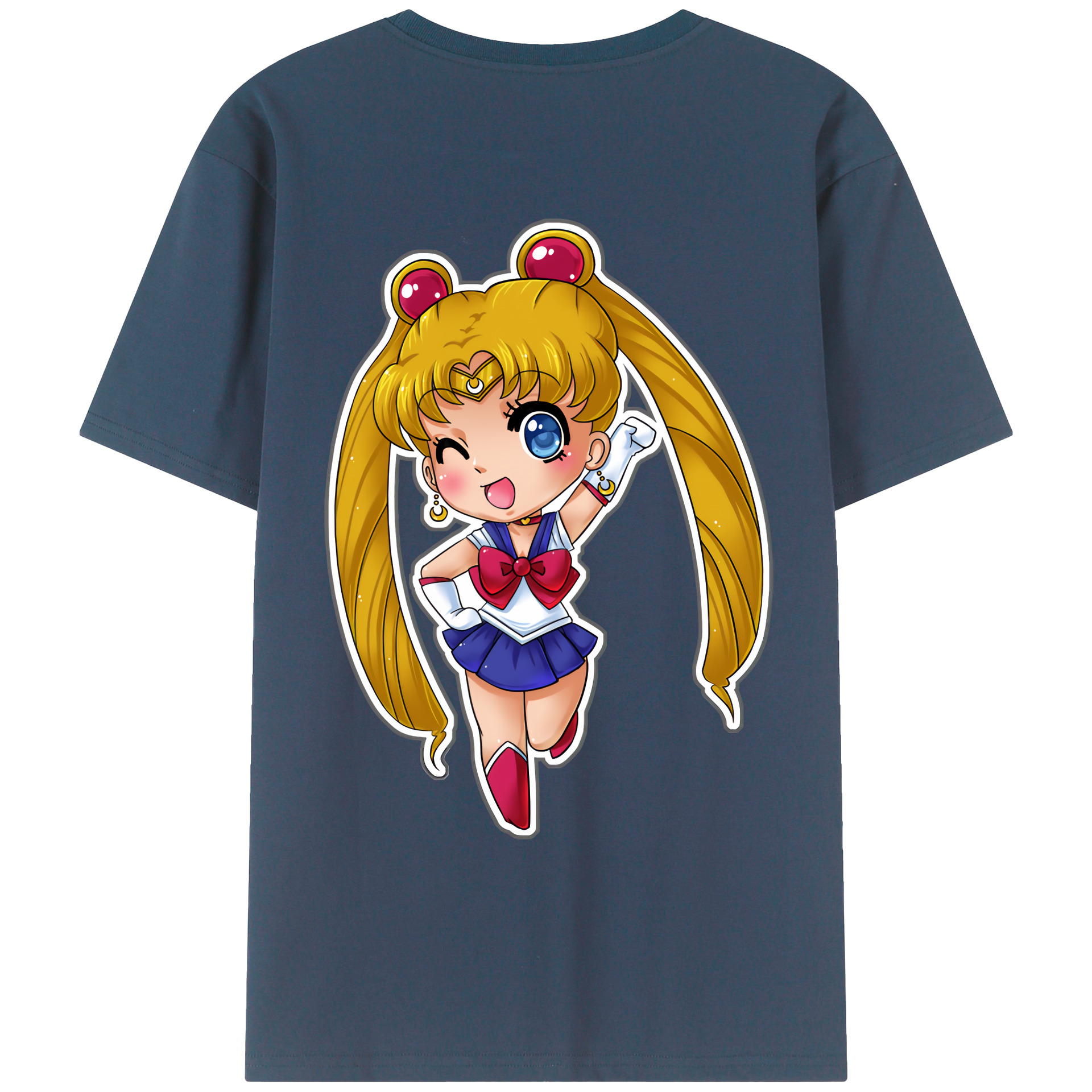 （画像用） 美少女戦士セーラームーン 月野 うさぎ つきの うさぎ Sailor Moon Tsukino Usagi レディース半袖Tシャツ(バックプリント)