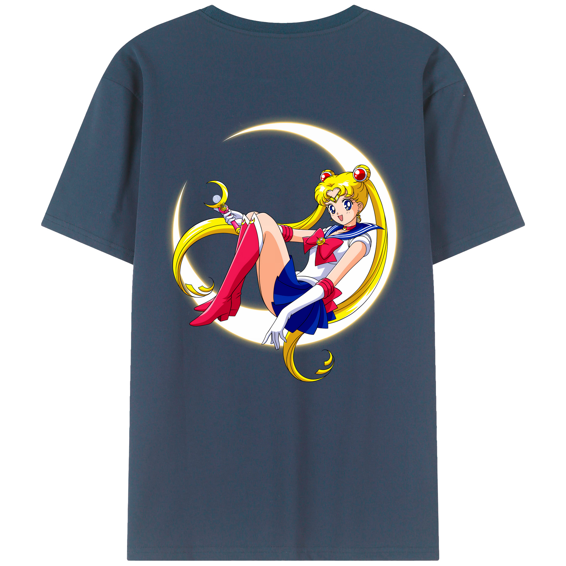 （画像用） 美少女戦士セーラームーン 月野 うさぎ つきの うさぎ Sailor Moon Tsukino Usagi レディース半袖Tシャツ(バックプリント)