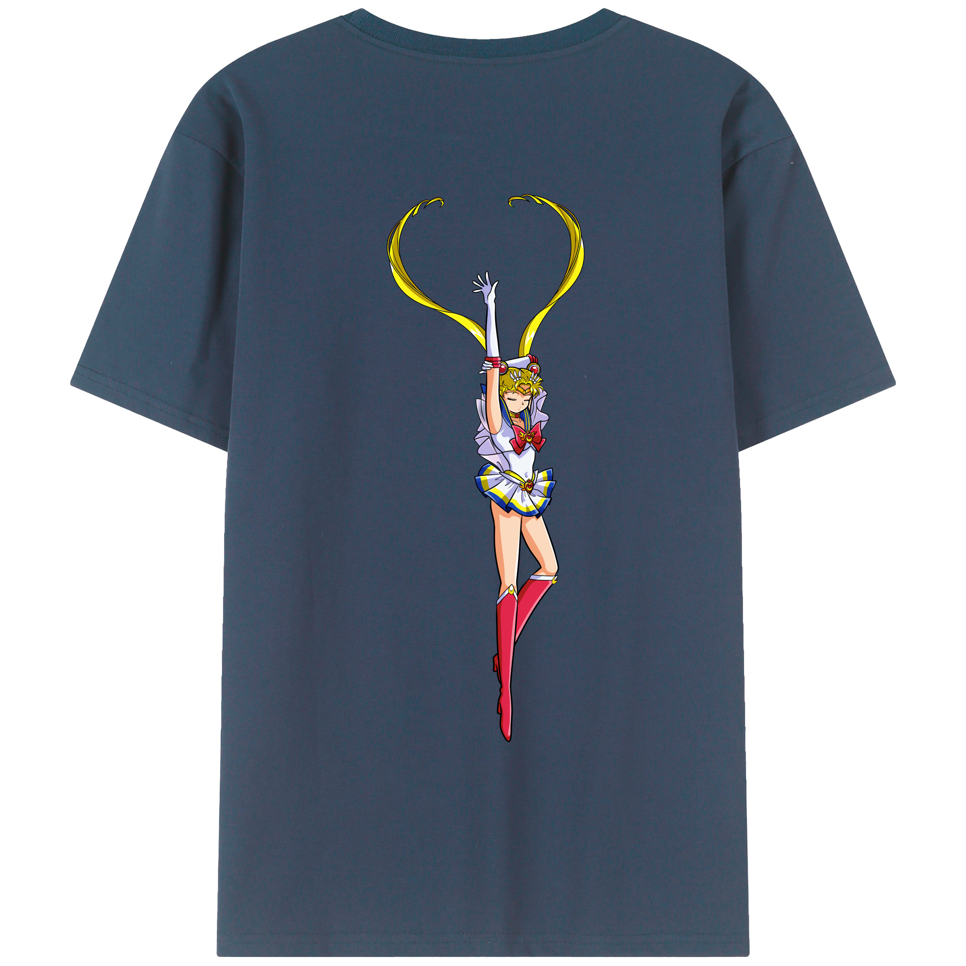 （画像用） 美少女戦士セーラームーン 月野 うさぎ つきの うさぎ Sailor Moon Tsukino Usagi レディース半袖Tシャツ(バックプリント)