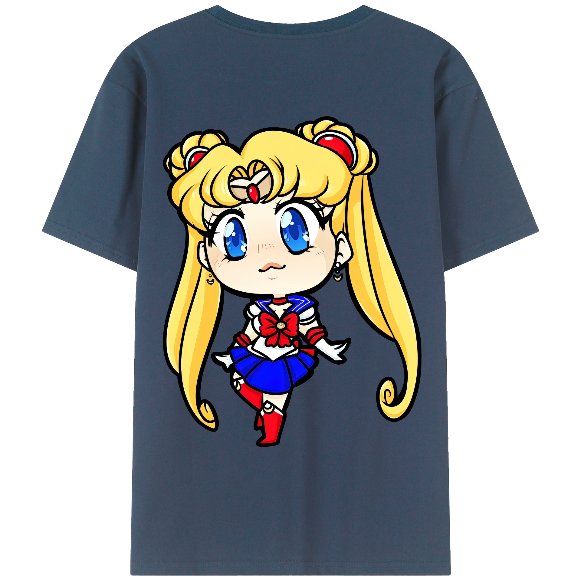 （画像用） 美少女戦士セーラームーン 月野 うさぎ つきの うさぎ Sailor Moon Tsukino Usagi レディース半袖Tシャツ(バックプリント)