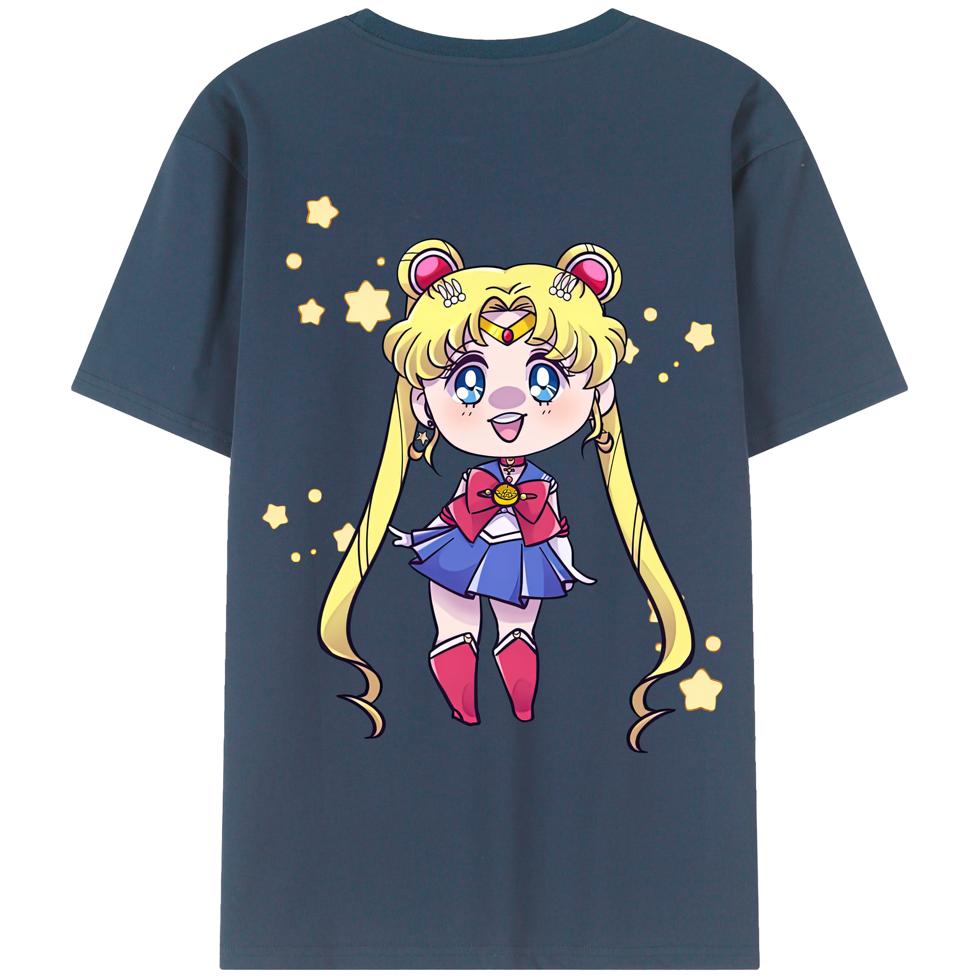 （画像用） 美少女戦士セーラームーン 月野 うさぎ つきの うさぎ Sailor Moon Tsukino Usagi レディース半袖Tシャツ(バックプリント)