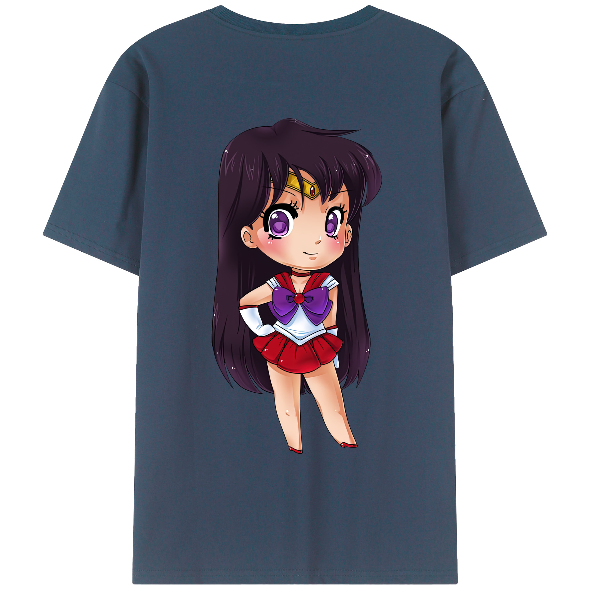 （画像用） 美少女戦士セーラームーン 火野レイ ひの レイ Sailor Moon Hino Rei （セーラーマーズ,Sailor Mars） レディース半袖Tシャツ(バックプリント)