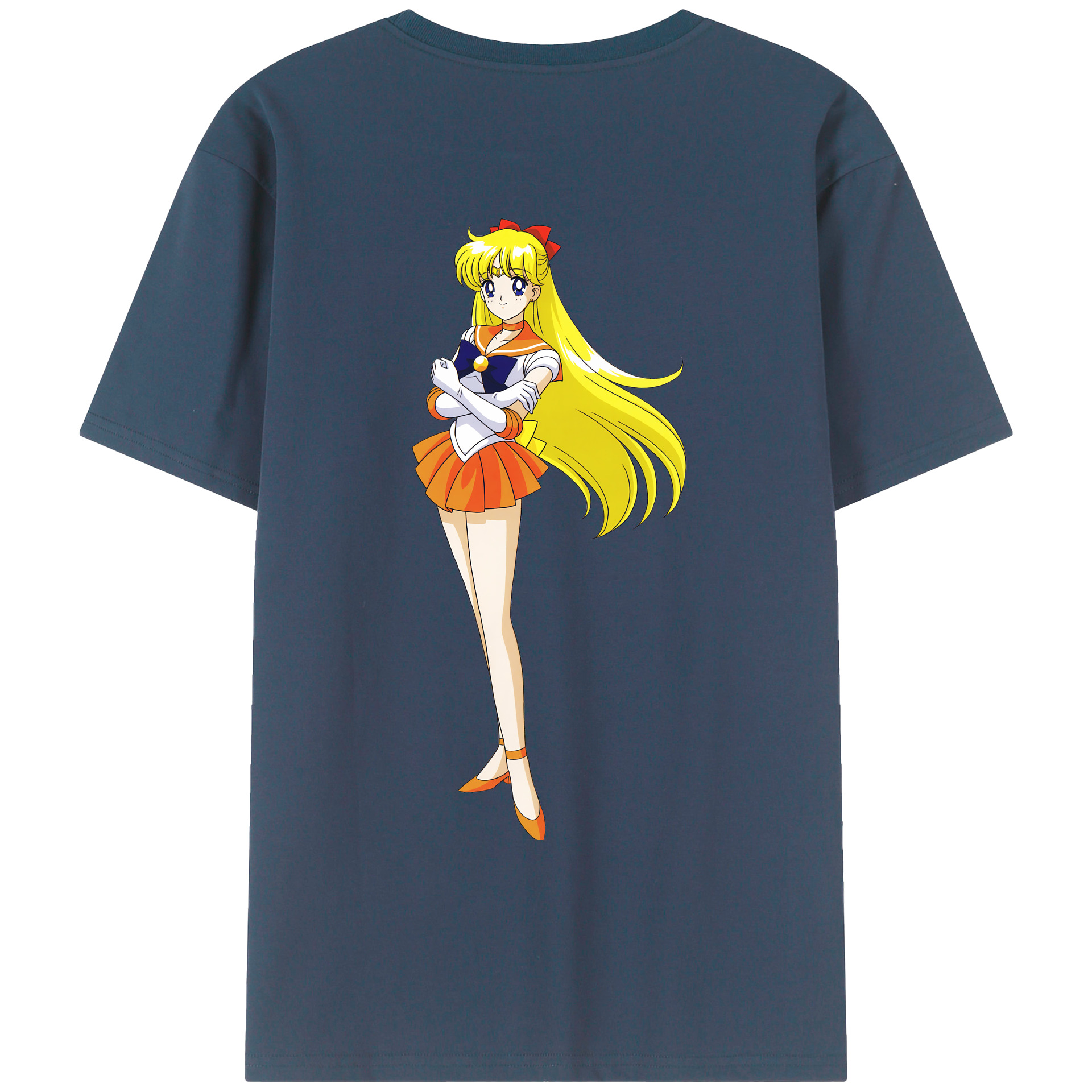 （画像用） 美少女戦士セーラームーン 愛野 美奈子 あいの みなこ Sailor Moon Aino Minako レディース半袖Tシャツ(バックプリント)