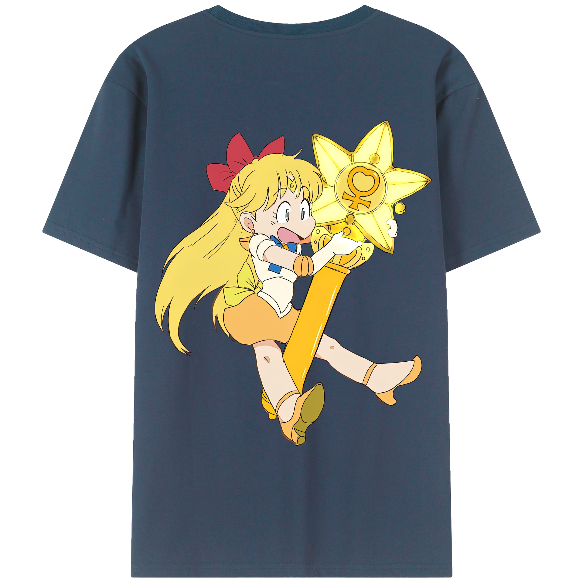 （画像用） 美少女戦士セーラームーン 愛野 美奈子 あいの みなこ Sailor Moon Aino Minako レディース半袖Tシャツ(バックプリント)