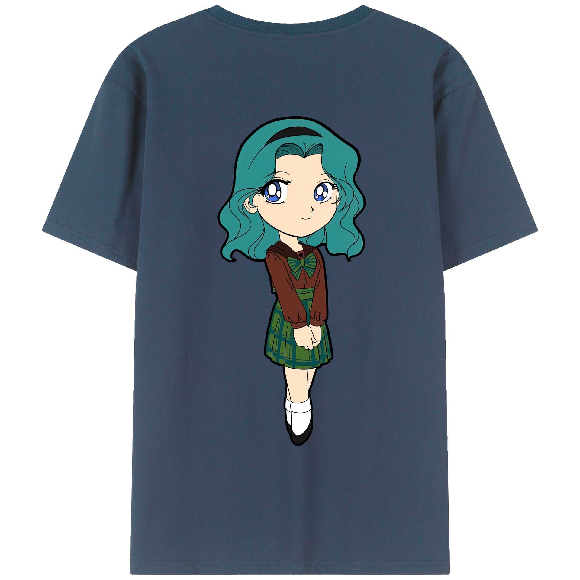 （画像用） 美少女戦士セーラームーン 海王 みちる（かいおう みちる） Sailor Moon Kaiou Michiru レディース半袖Tシャツ(バックプリント)
