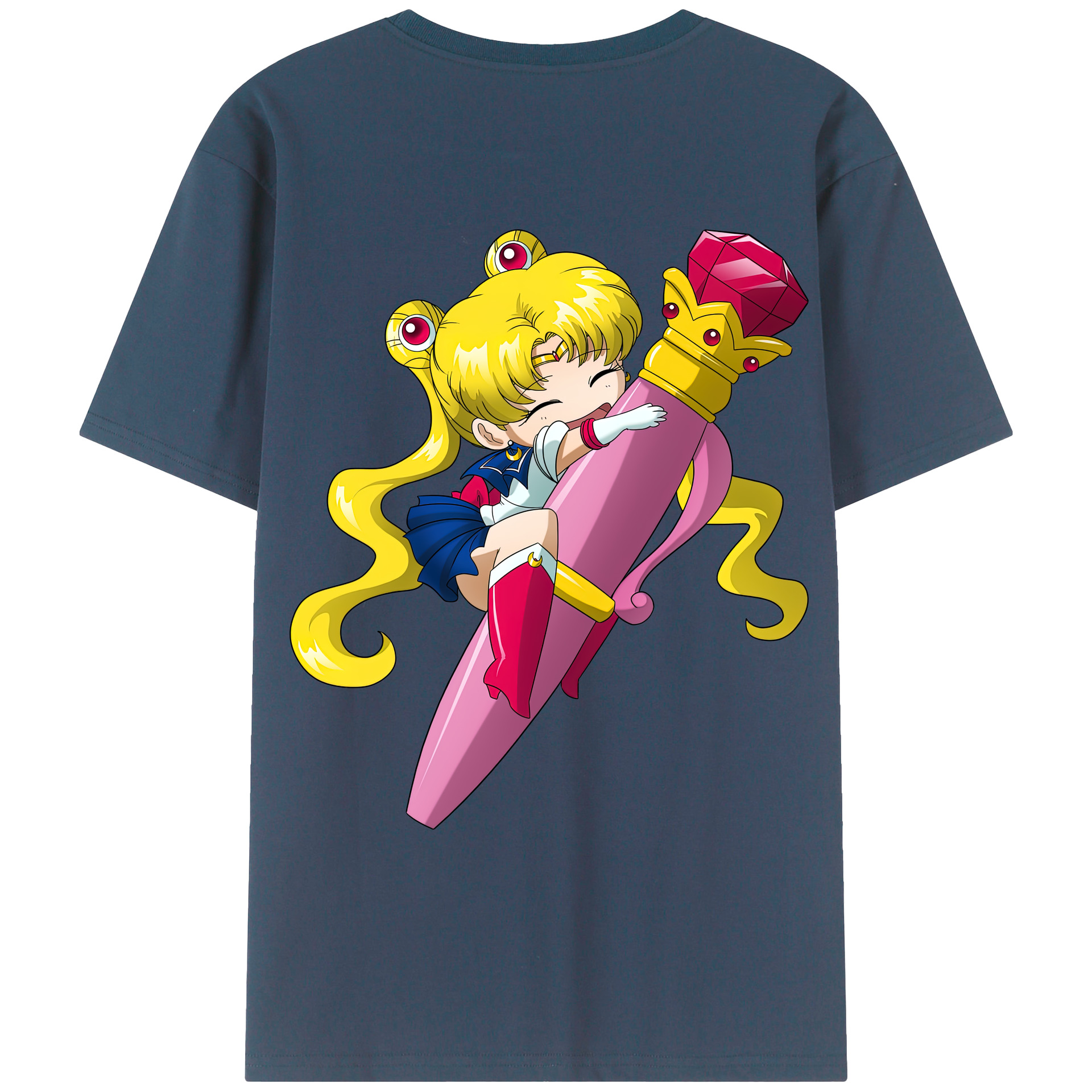 （画像用） 美少女戦士セーラームーン 月野 うさぎ つきの うさぎ Sailor Moon Tsukino Usagi レディース半袖Tシャツ(バックプリント)