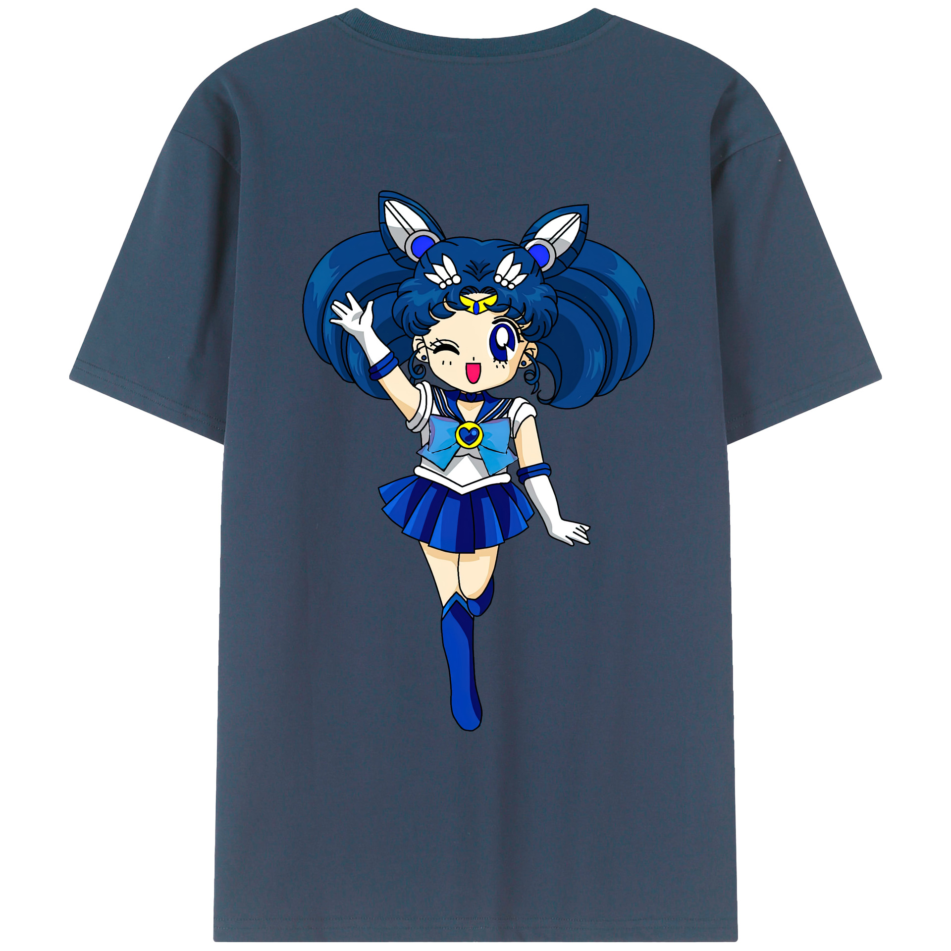 （画像用） 美少女戦士セーラームーン 水野 亜美 みずの あみ Sailor Moon Mizuno Ami レディース半袖Tシャツ(バックプリント)
