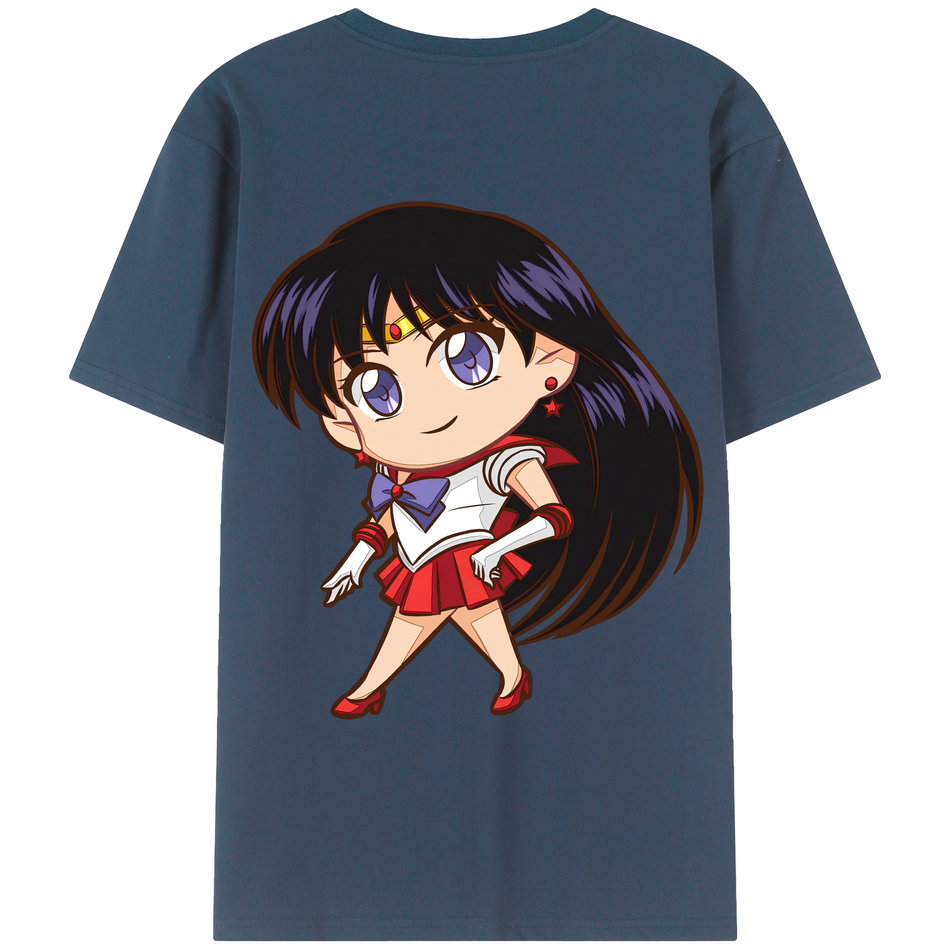 （画像用） 美少女戦士セーラームーン 火野レイ ひの レイ Sailor Moon Hino Rei （セーラーマーズ,Sailor Mars） レディース半袖Tシャツ(バックプリント)