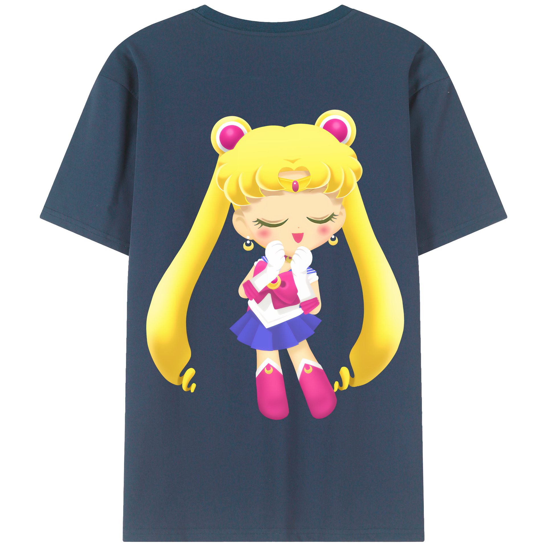 （画像用） 美少女戦士セーラームーン 月野 うさぎ つきの うさぎ Sailor Moon Tsukino Usagi レディース半袖Tシャツ(バックプリント)