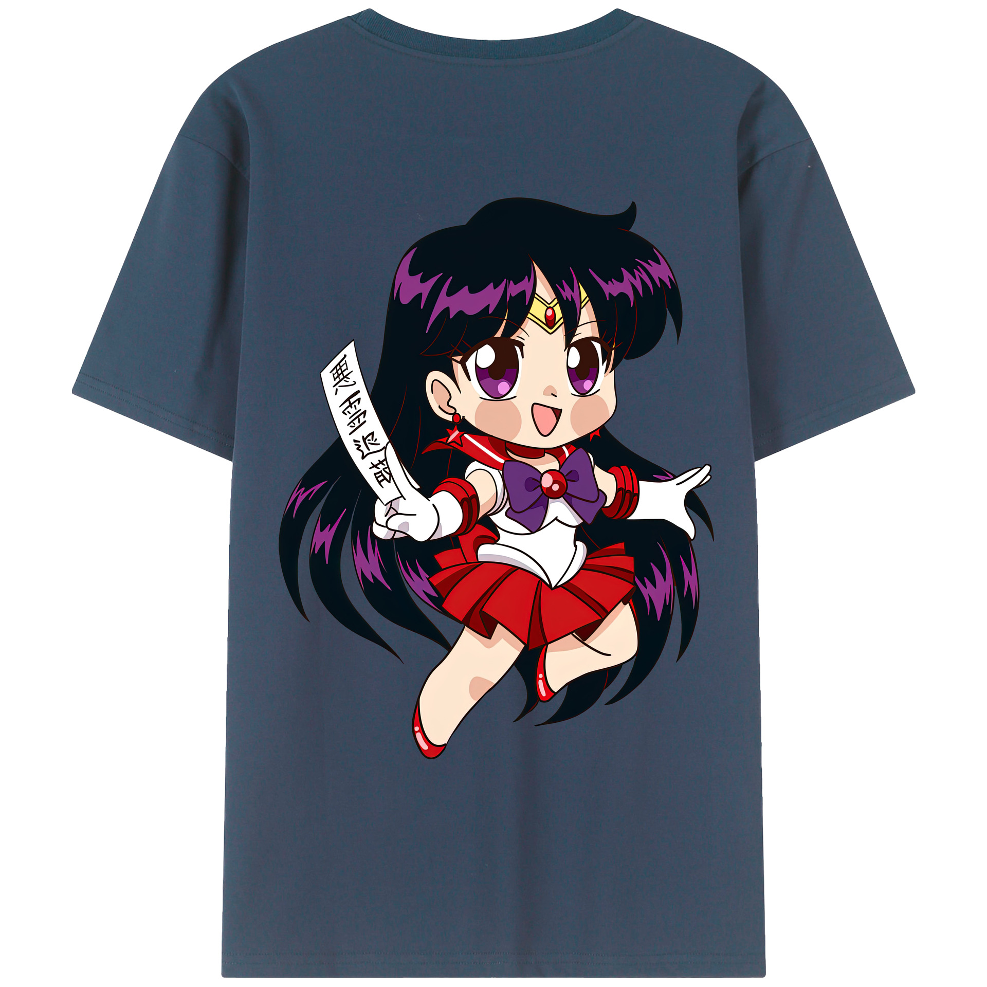 （画像用） 美少女戦士セーラームーン 火野レイ ひの レイ Sailor Moon Hino Rei （セーラーマーズ,Sailor Mars） レディース半袖Tシャツ(バックプリント)