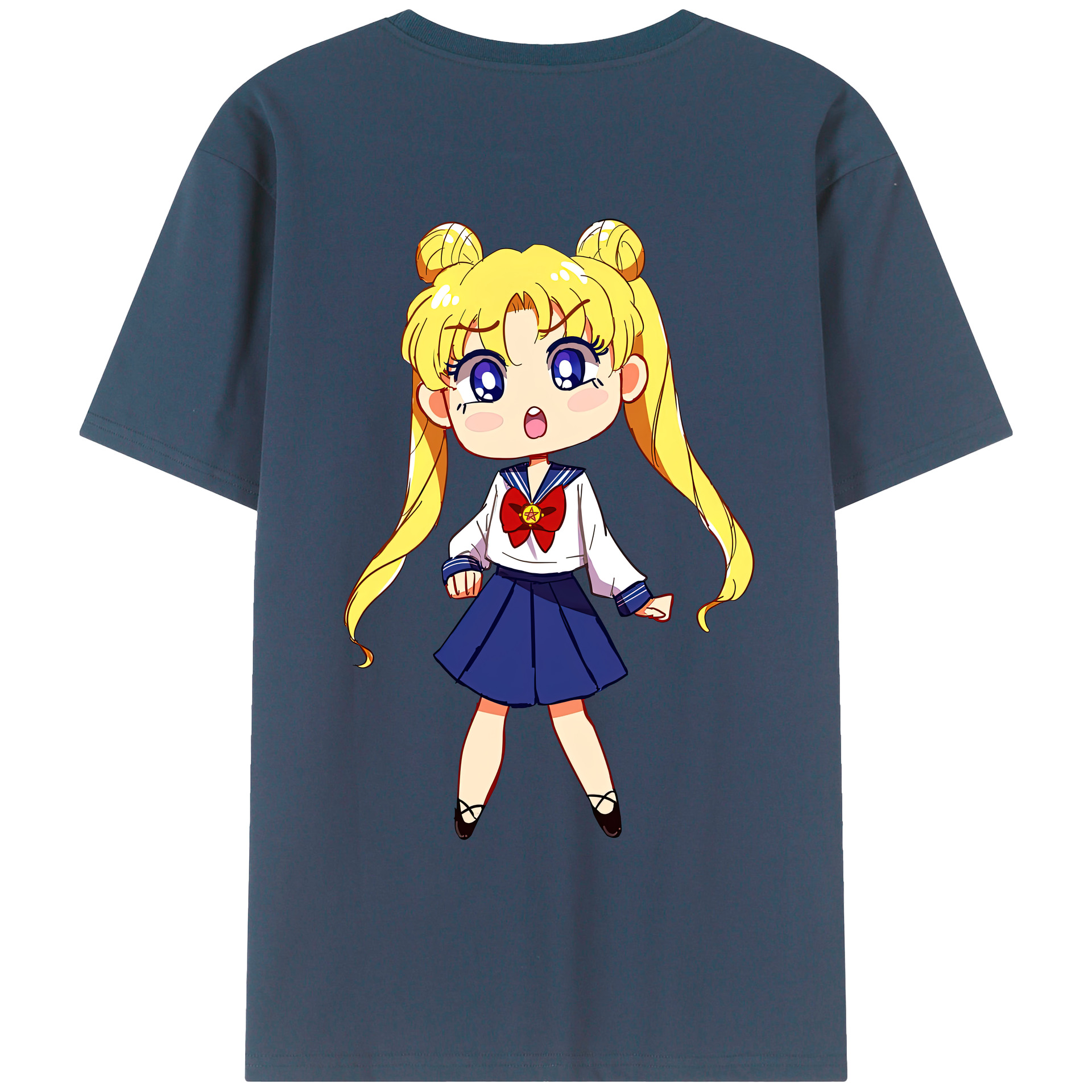 （画像用） 美少女戦士セーラームーン 愛野 美奈子 あいの みなこ Sailor Moon Aino Minako レディース半袖Tシャツ(バックプリント)