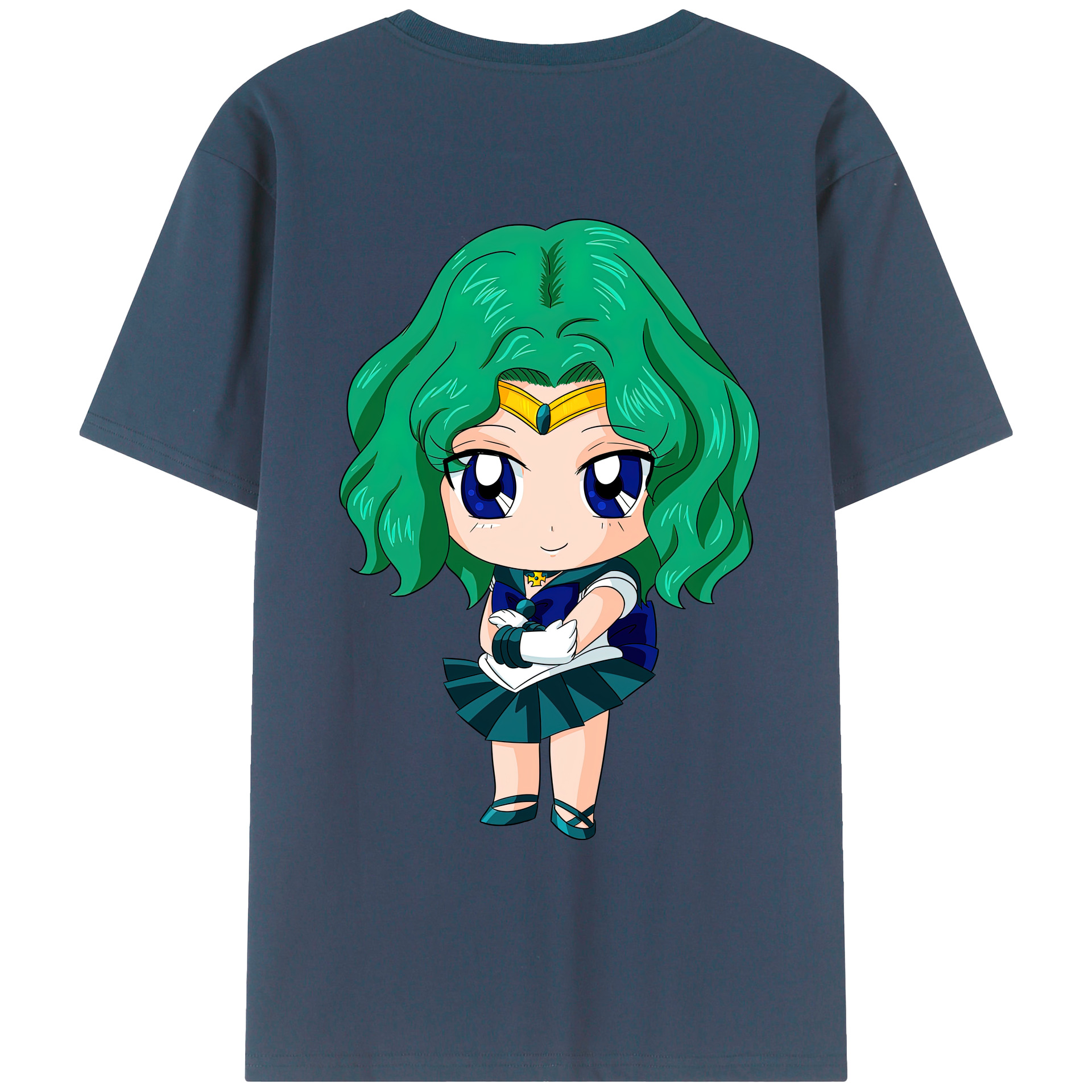 （画像用） 美少女戦士セーラームーン 海王 みちる（かいおう みちる） Sailor Moon Kaiou Michiru レディース半袖Tシャツ(バックプリント)