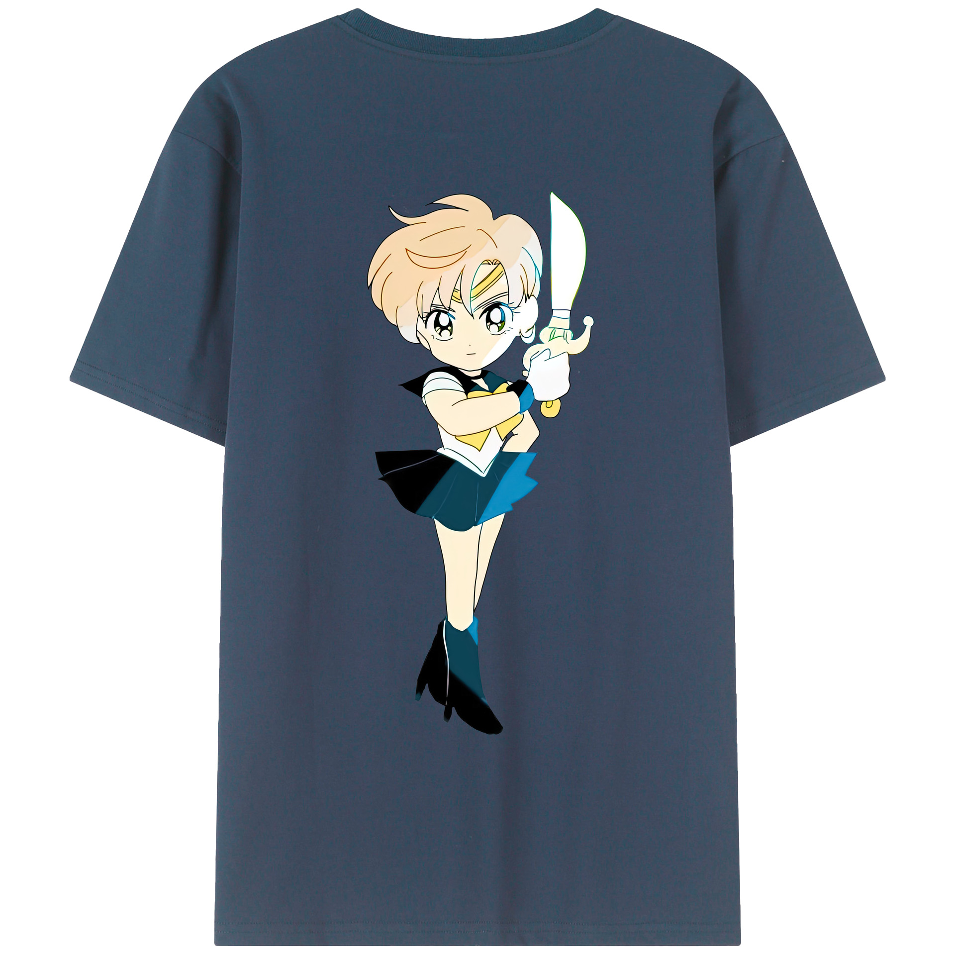 （画像用） 美少女戦士セーラームーン 天王はるか Sailor Moon Tenoh Haruka レディース半袖Tシャツ(バックプリント)