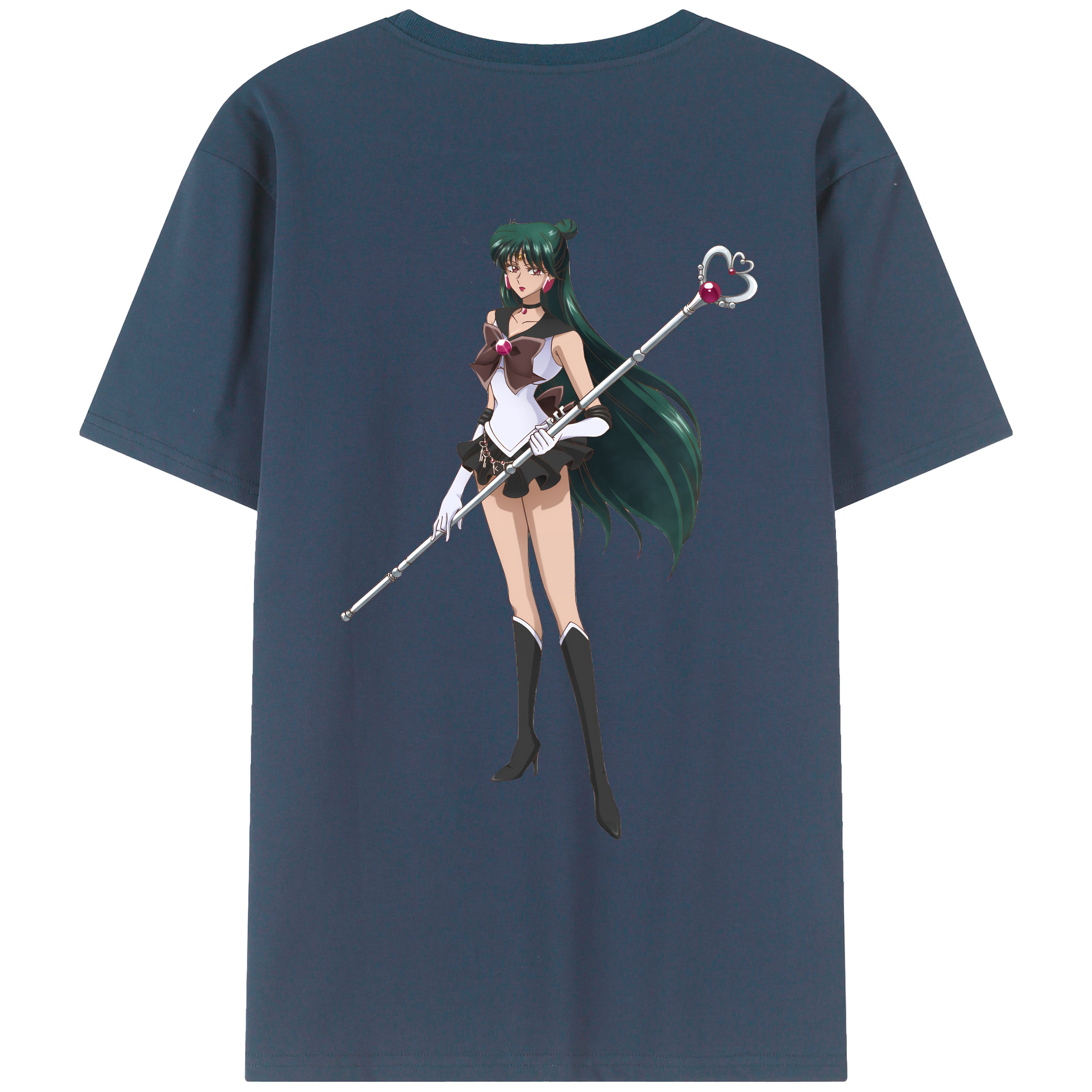 （画像用） 美少女戦士セーラームーン 冥王せつな Sailor Moon Meiou Setsuna レディース半袖Tシャツ(バックプリント)