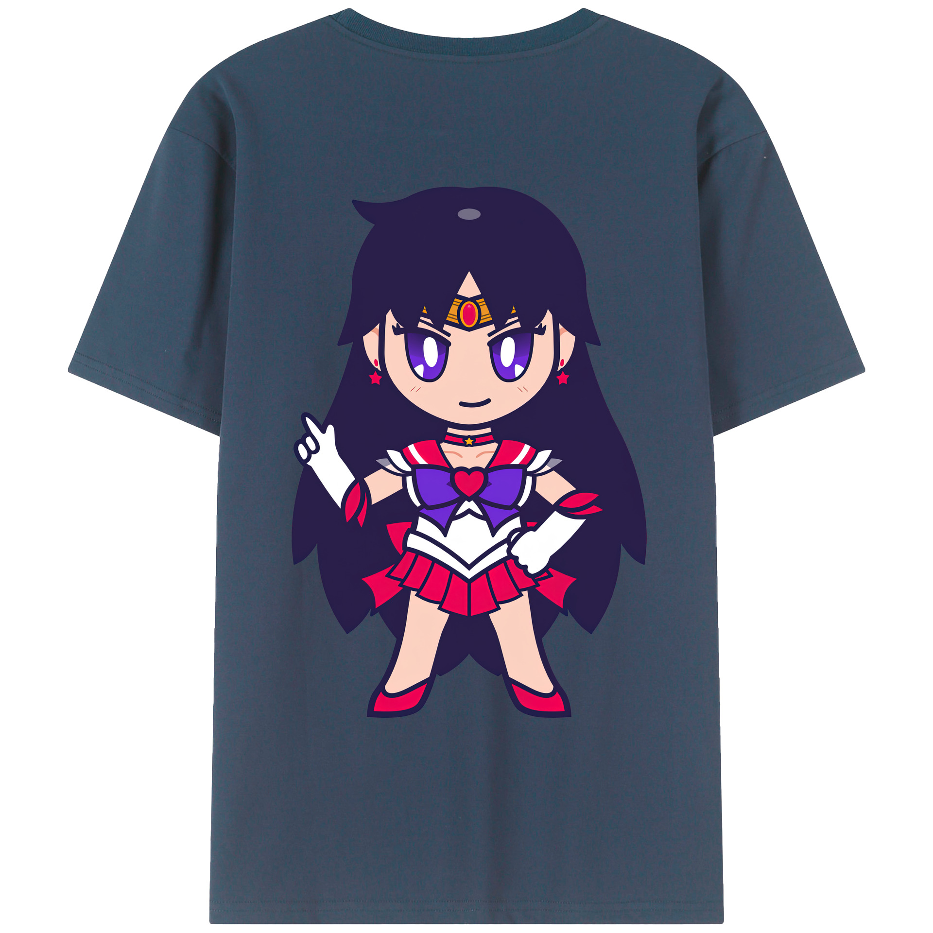 （画像用） 美少女戦士セーラームーン 火野レイ ひの レイ Sailor Moon Hino Rei （セーラーマーズ,Sailor Mars） レディース半袖Tシャツ(バックプリント)