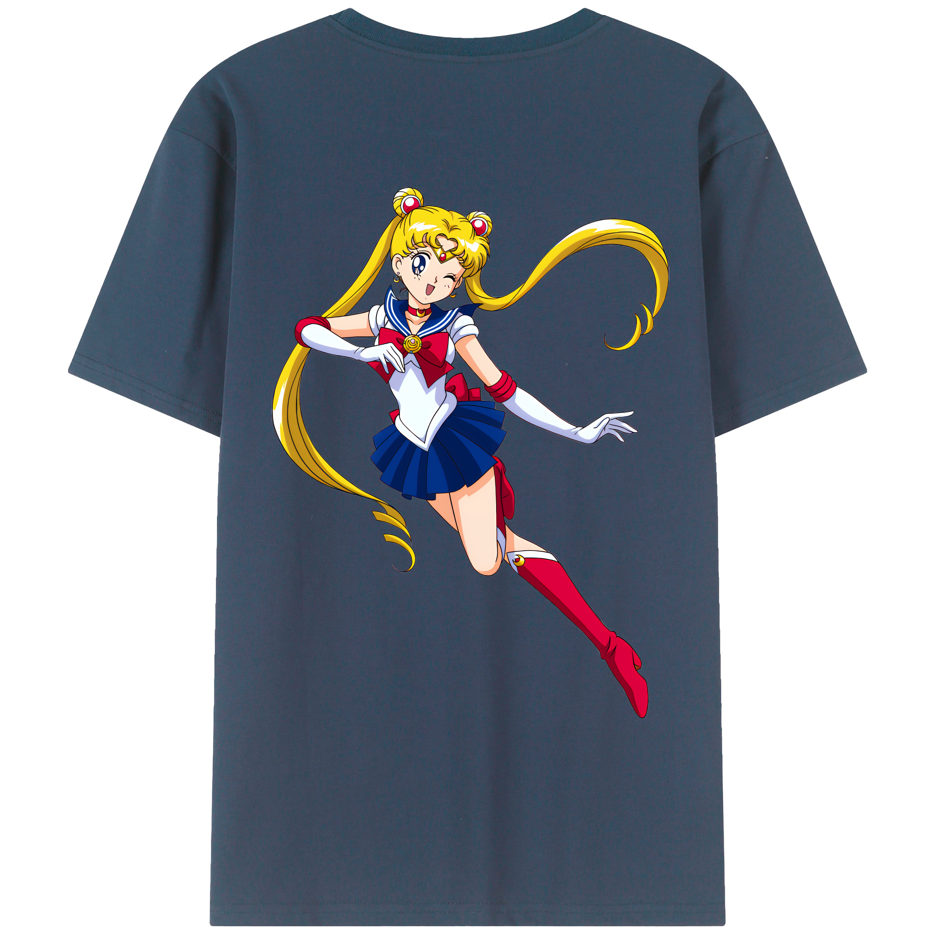 （画像用） 美少女戦士セーラームーン 月野 うさぎ つきの うさぎ Sailor Moon Tsukino Usagi レディース半袖Tシャツ(バックプリント)