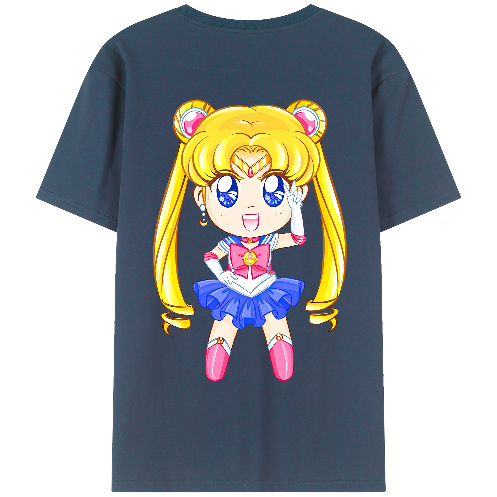 （画像用） 美少女戦士セーラームーン 月野 うさぎ つきの うさぎ Sailor Moon Tsukino Usagi レディース半袖Tシャツ(バックプリント)