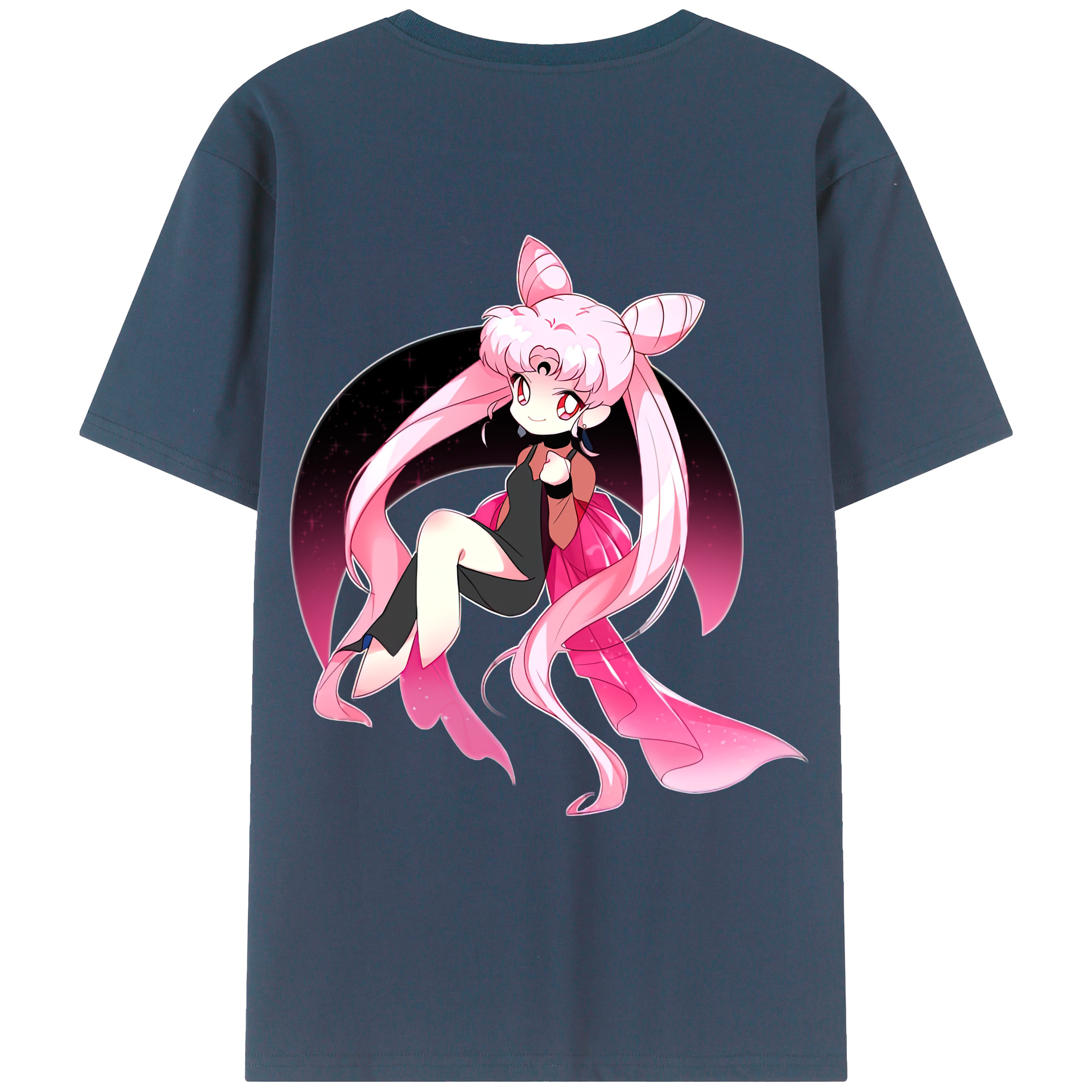 （画像用） 美少女戦士セーラームーン ちびうさ Sailor Moon Chibiusa Tsukino Usagi Small Lady Serenity レディース半袖Tシャツ(バックプリント)