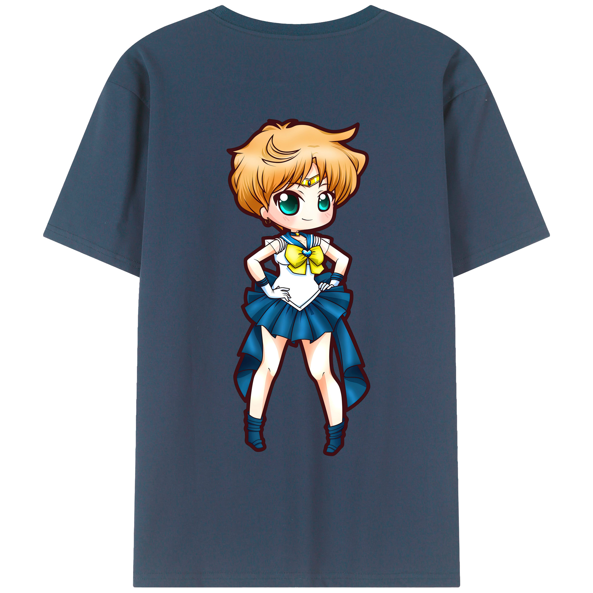 （画像用） 美少女戦士セーラームーン 天王はるか Sailor Moon Tenoh Haruka レディース半袖Tシャツ(バックプリント)