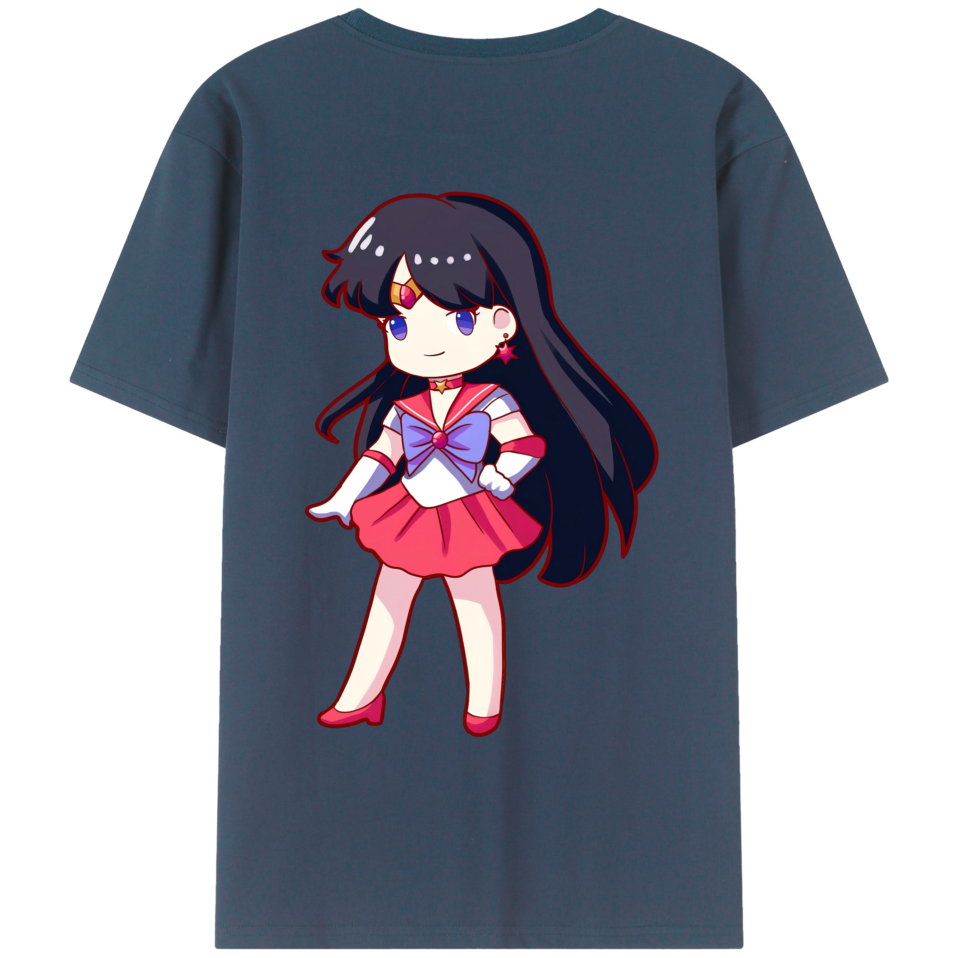 （画像用） 美少女戦士セーラームーン 火野レイ ひの レイ Sailor Moon Hino Rei （セーラーマーズ,Sailor Mars） レディース半袖Tシャツ(バックプリント)
