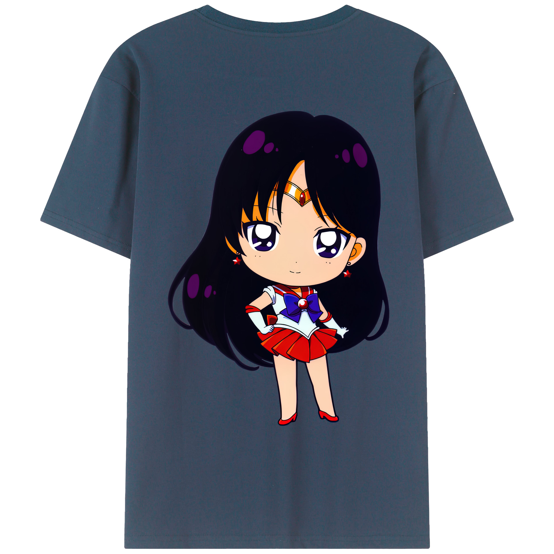 （画像用） 美少女戦士セーラームーン 火野レイ ひの レイ Sailor Moon Hino Rei （セーラーマーズ,Sailor Mars） レディース半袖Tシャツ(バックプリント)