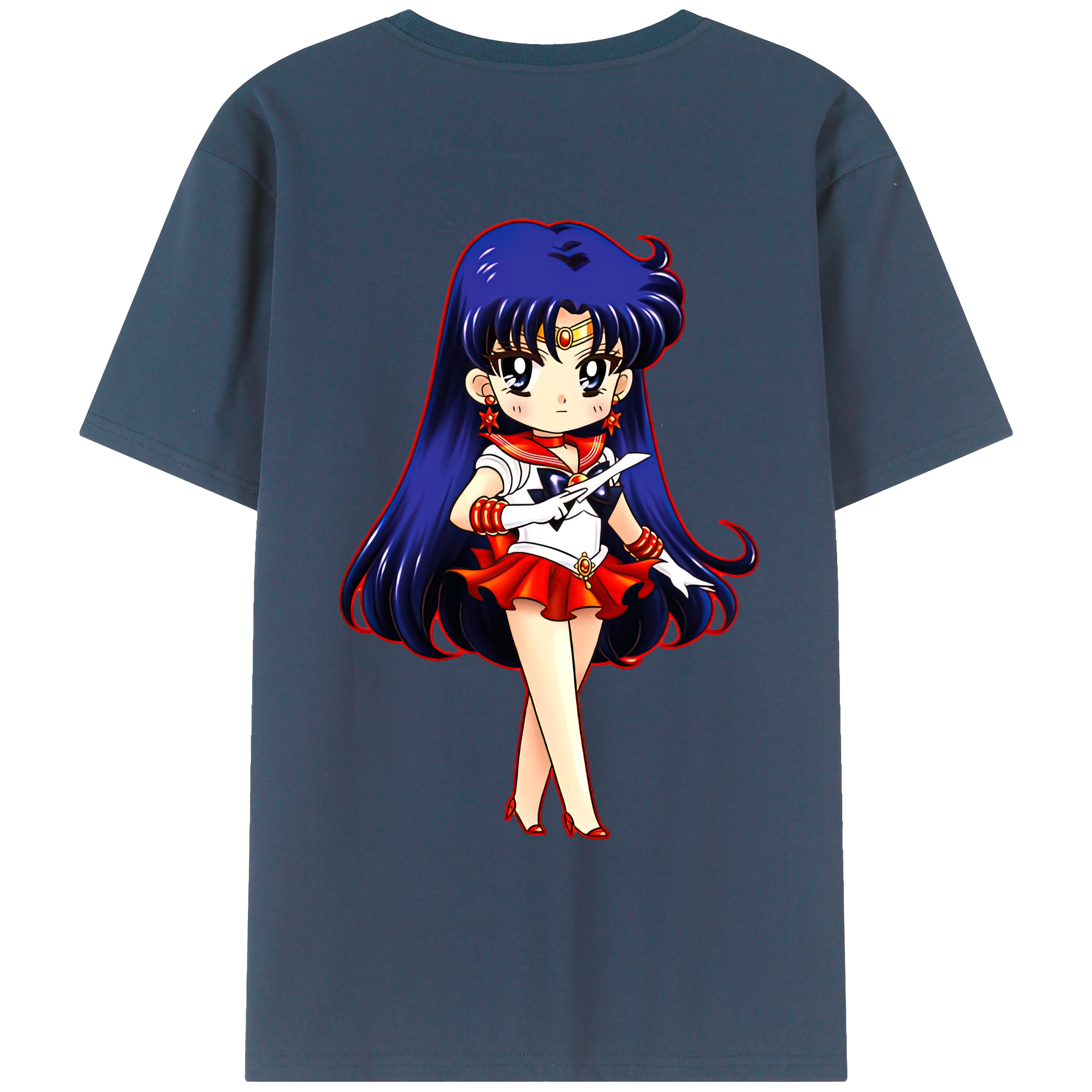 （画像用） 美少女戦士セーラームーン 火野レイ ひの レイ Sailor Moon Hino Rei （セーラーマーズ,Sailor Mars） レディース半袖Tシャツ(バックプリント)